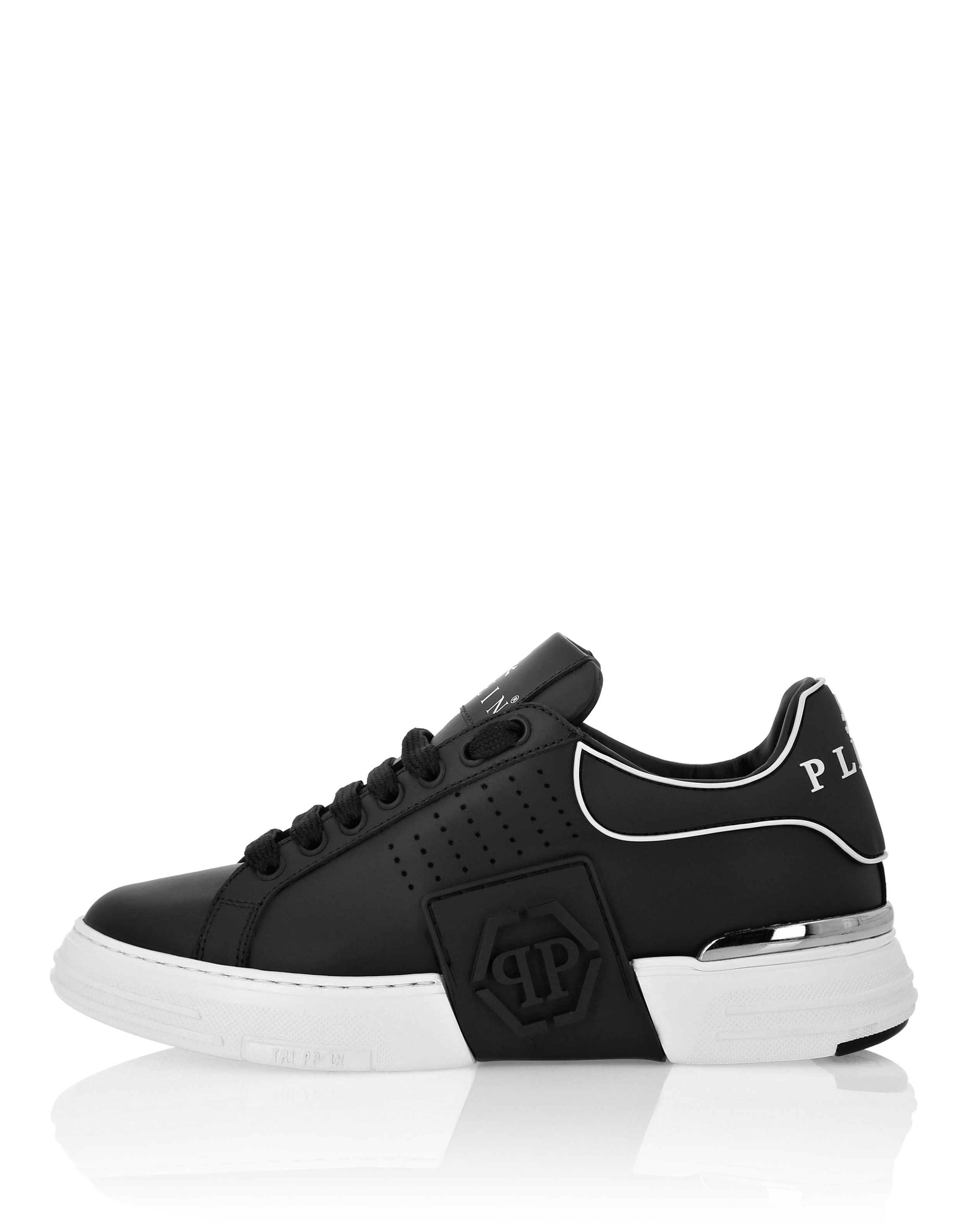 PHILPP PLEIN Nappa Leather Sneakers Low Top Hexagon