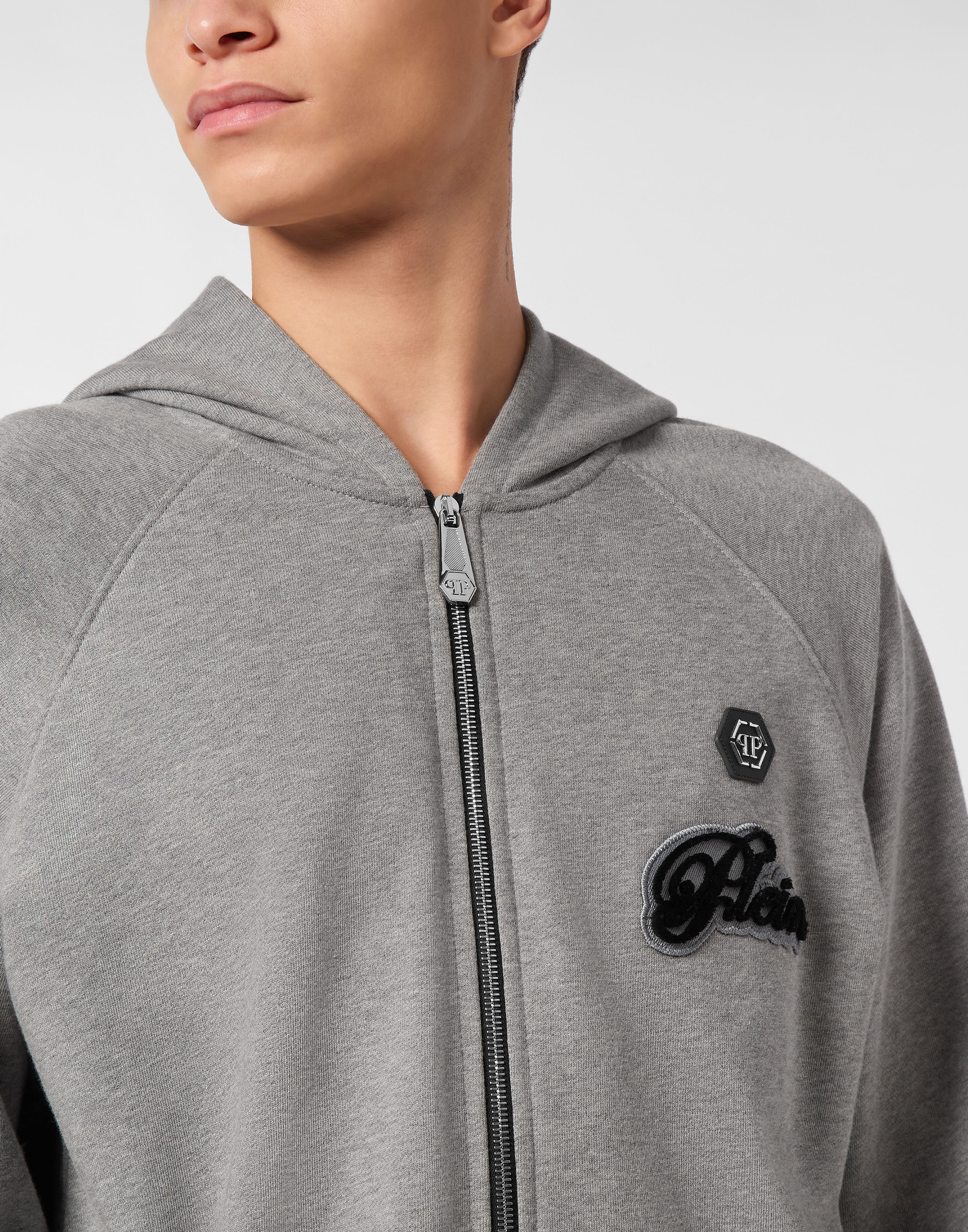 PHILPP PLEIN Zip Hoodie Basic Signature