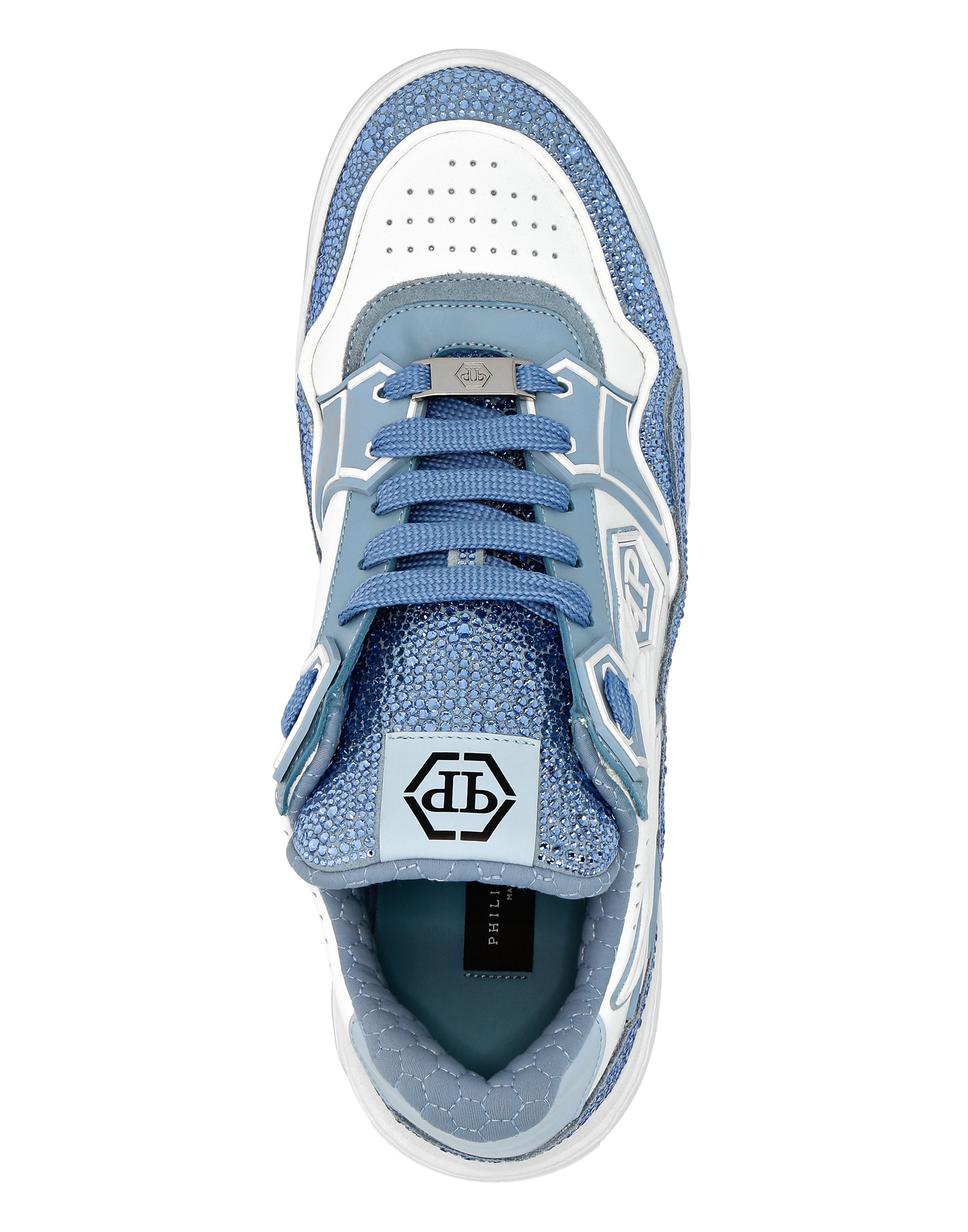 PHILPP PLEIN Leather Low-Top Sneakers Moon Walker