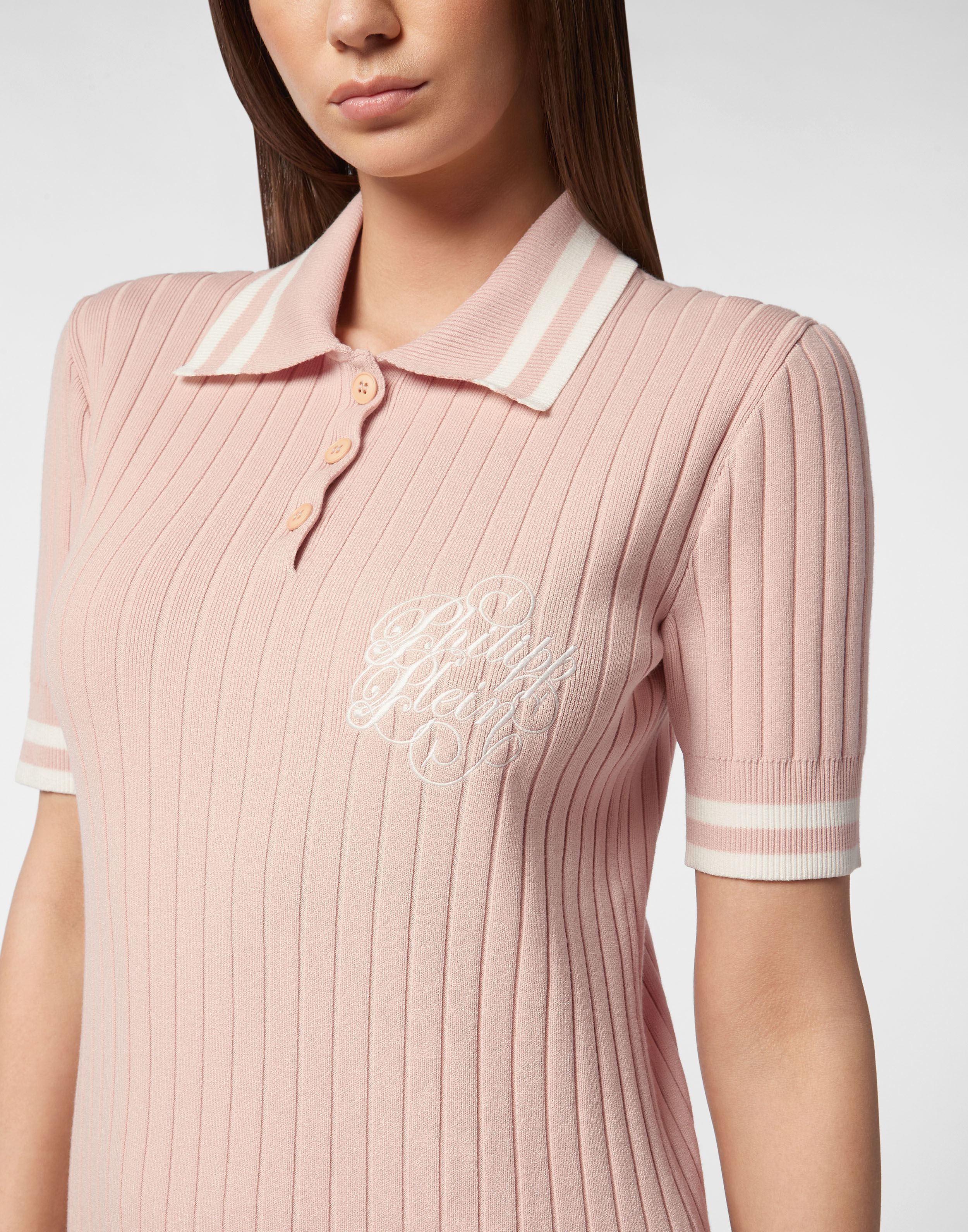 PHILPP PLEIN Knit Polo Dress
