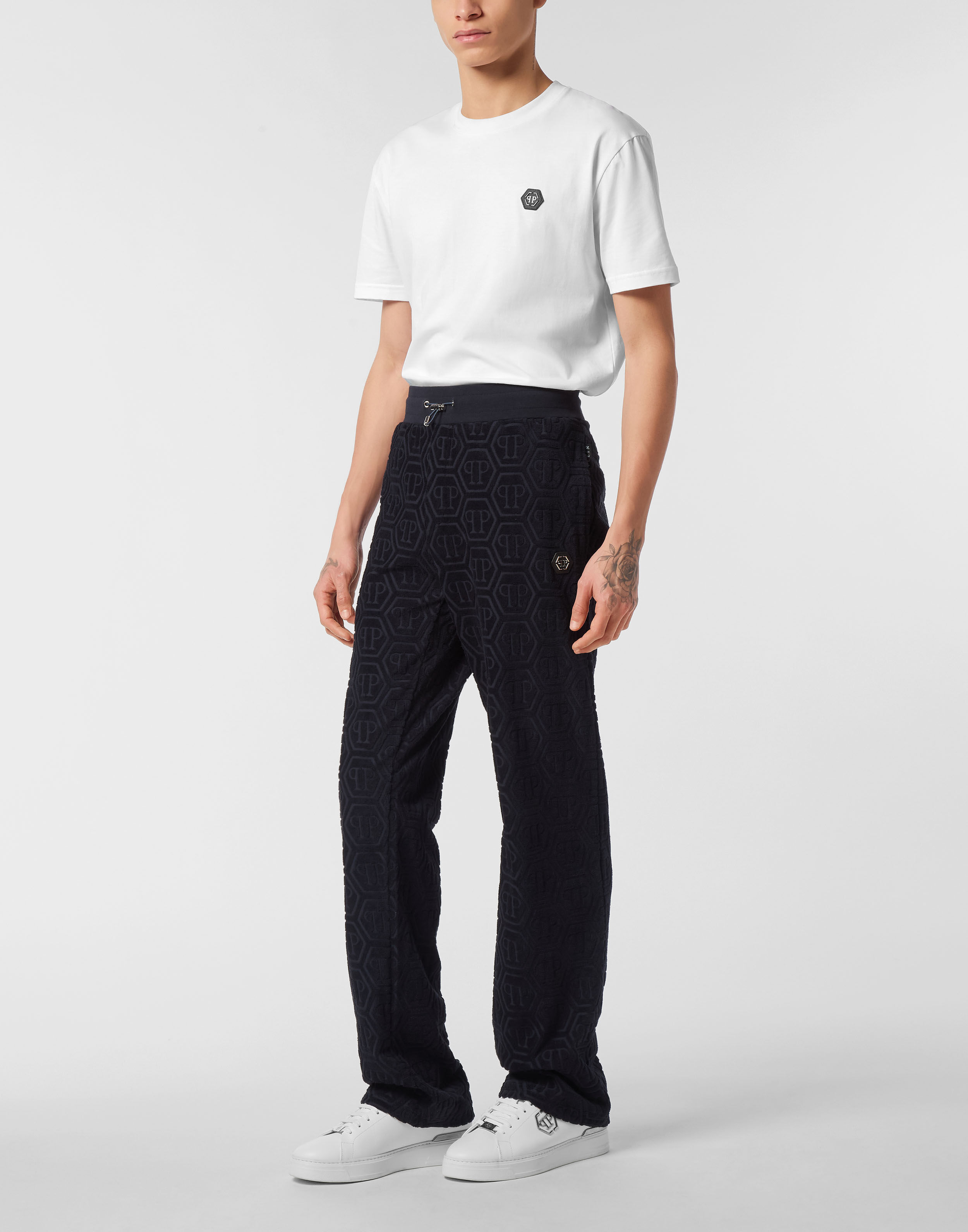 PHILPP PLEIN Jacquard Tracksuit Pants Monogram