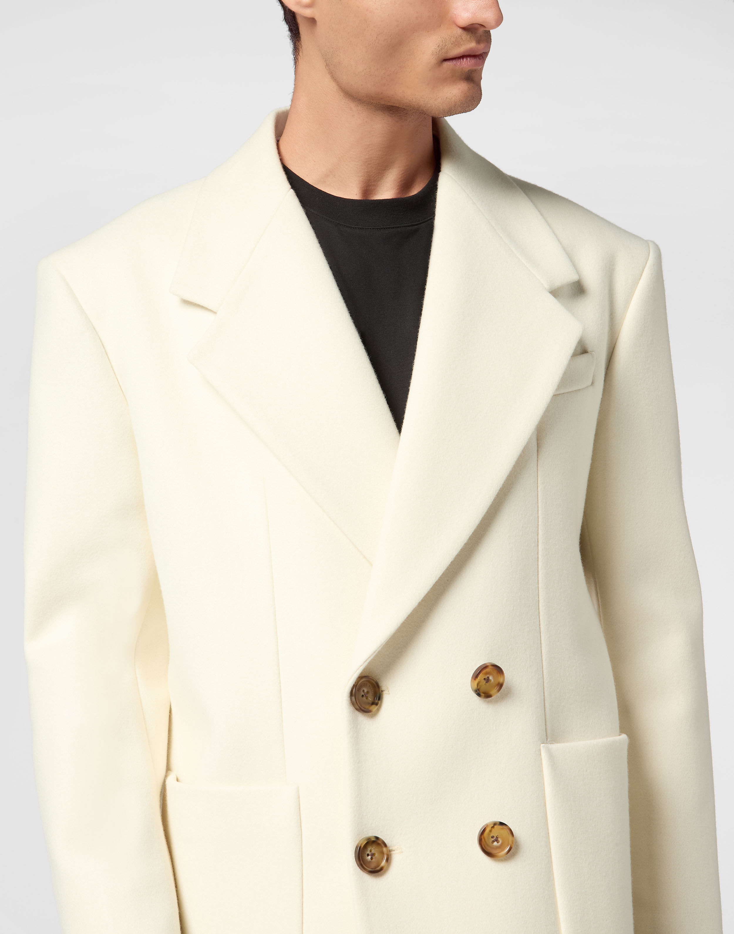 PHILPP PLEIN Wool/Cashmere Coat LS