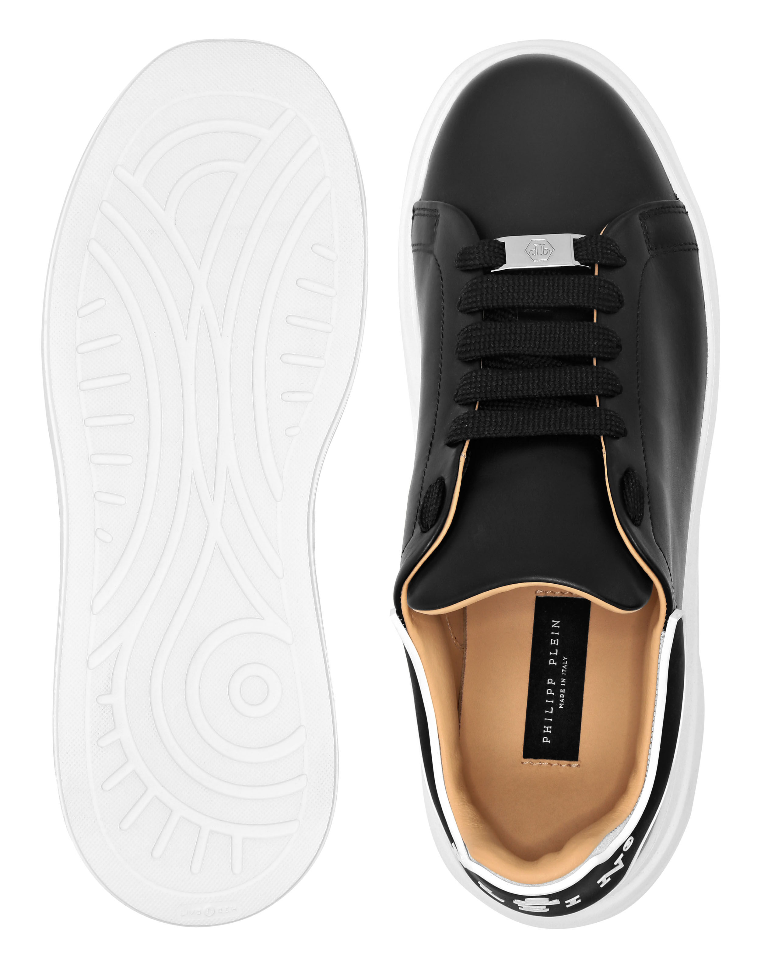 PHILPP PLEIN Leather Low-Top Sneakers Megastar