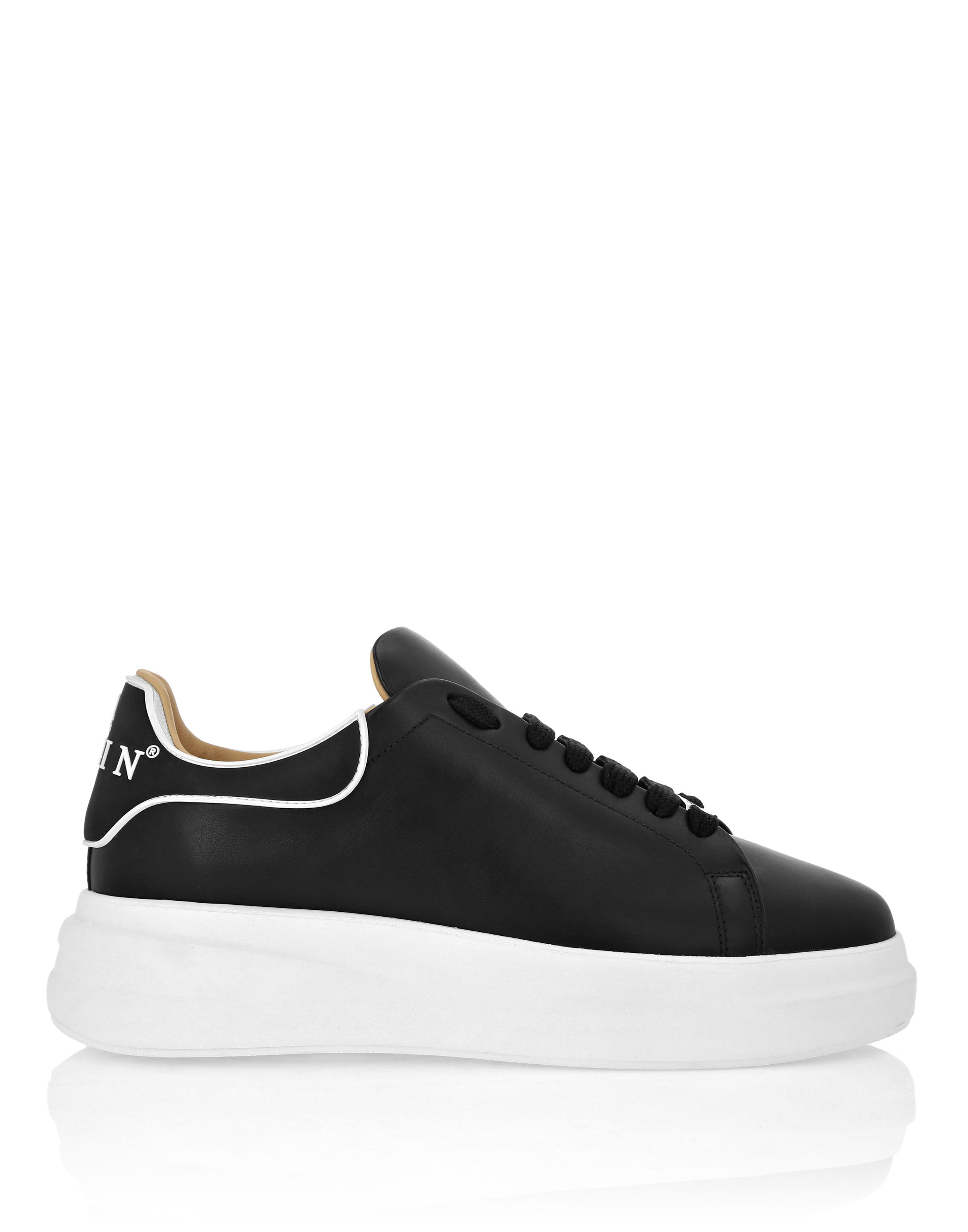 PHILPP PLEIN Leather Low-Top Sneakers Megastar