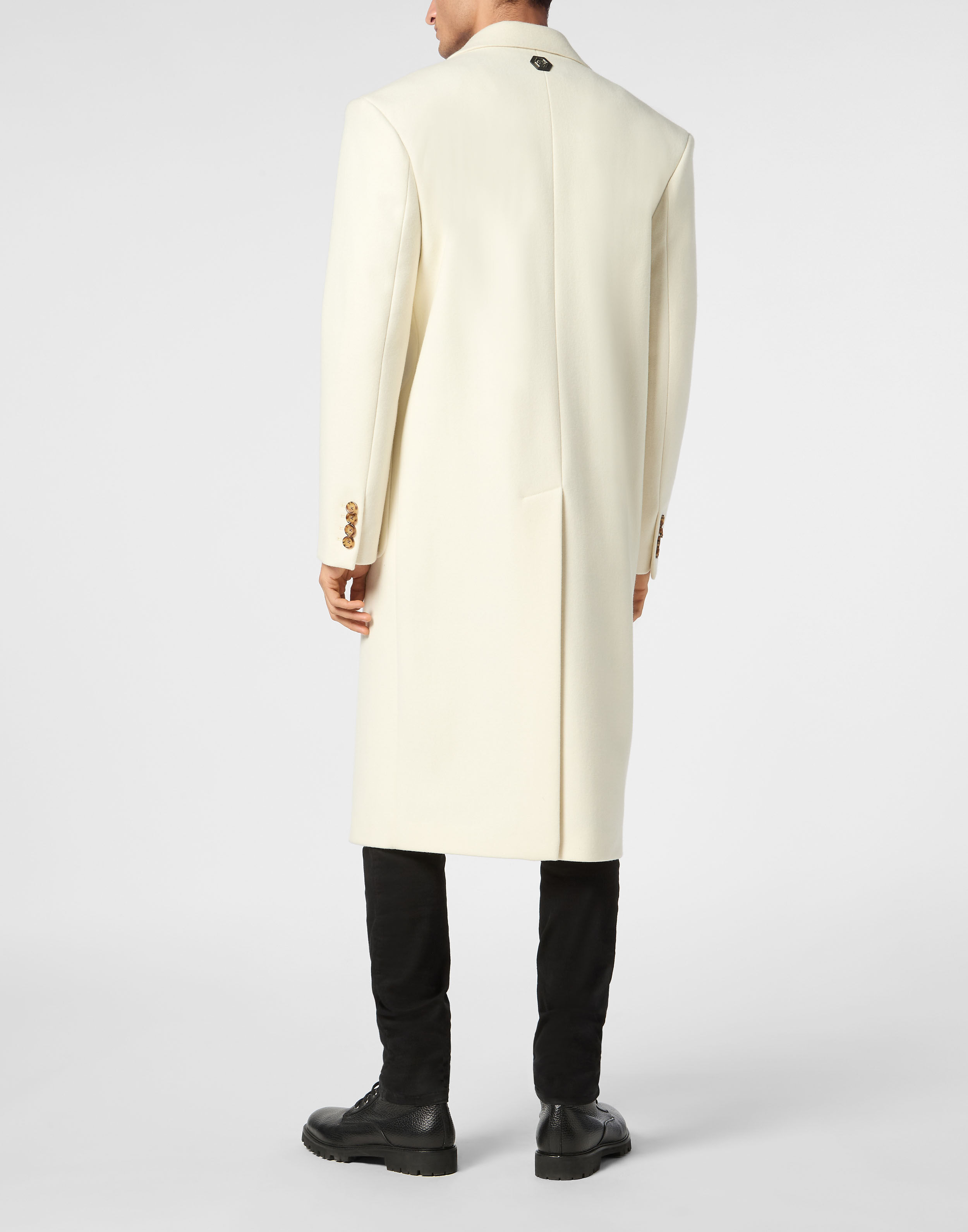 PHILPP PLEIN Wool/Cashmere Coat LS