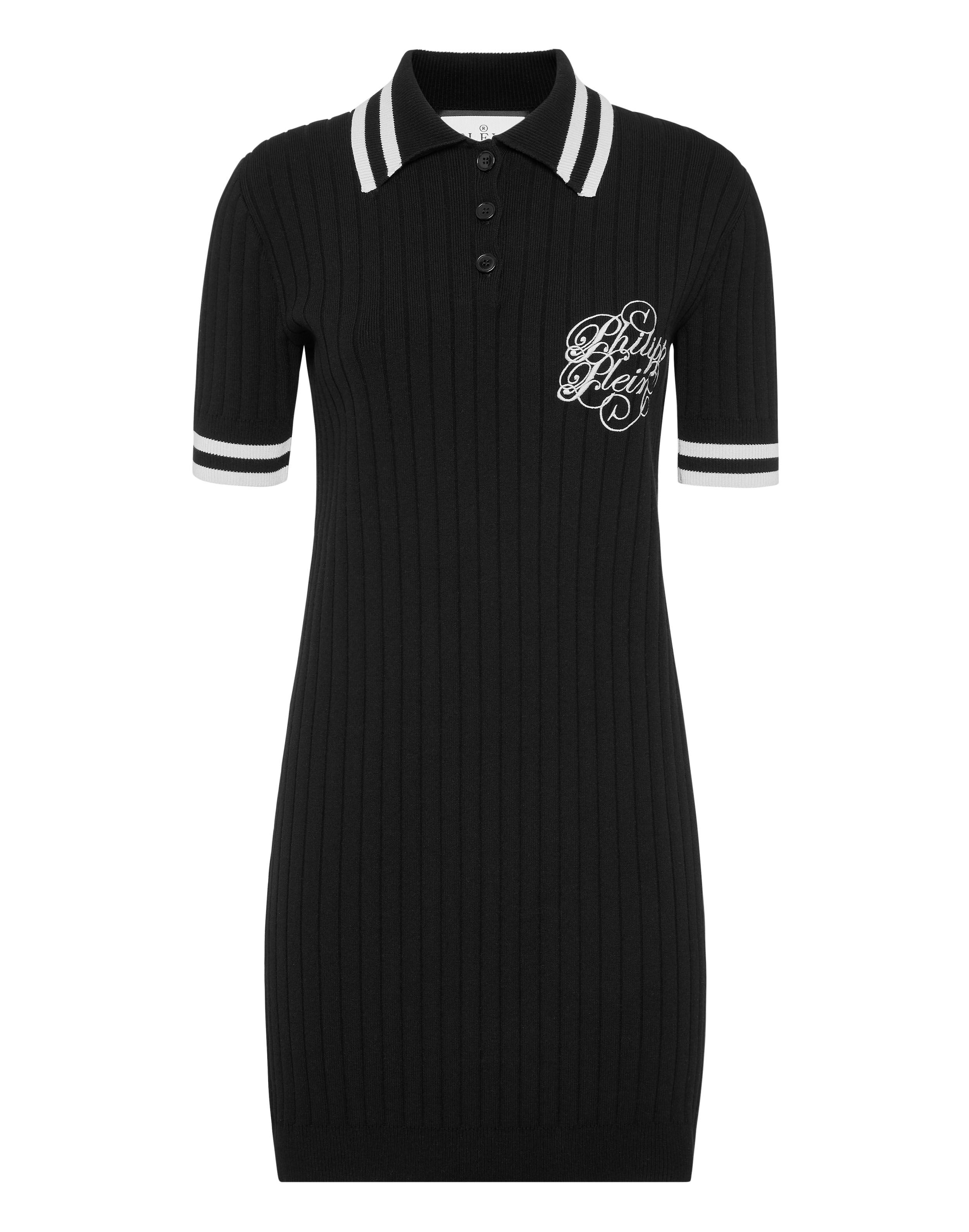 PHILPP PLEIN Knit Polo Dress