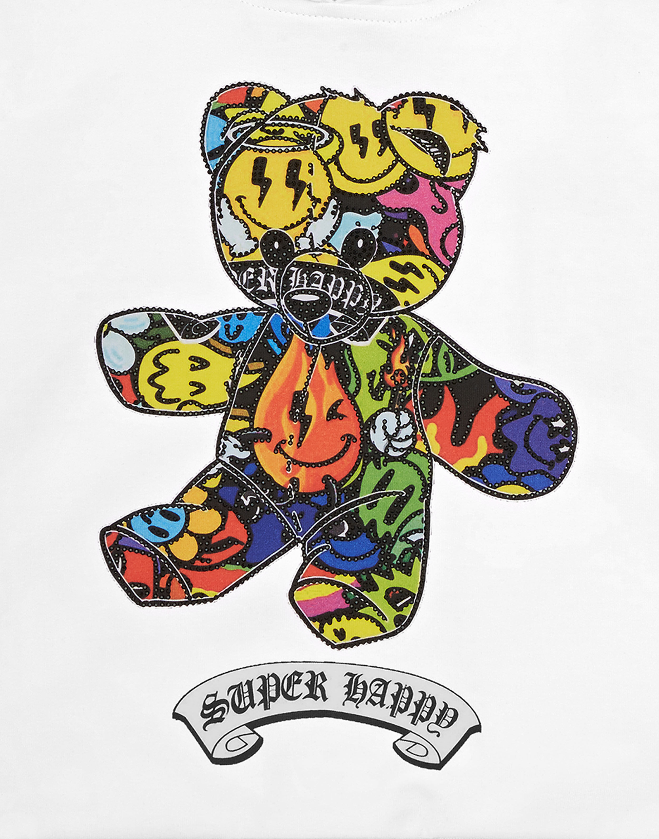 PHILPP PLEIN Hoodie Sweatshirt Strass Teddy Bear