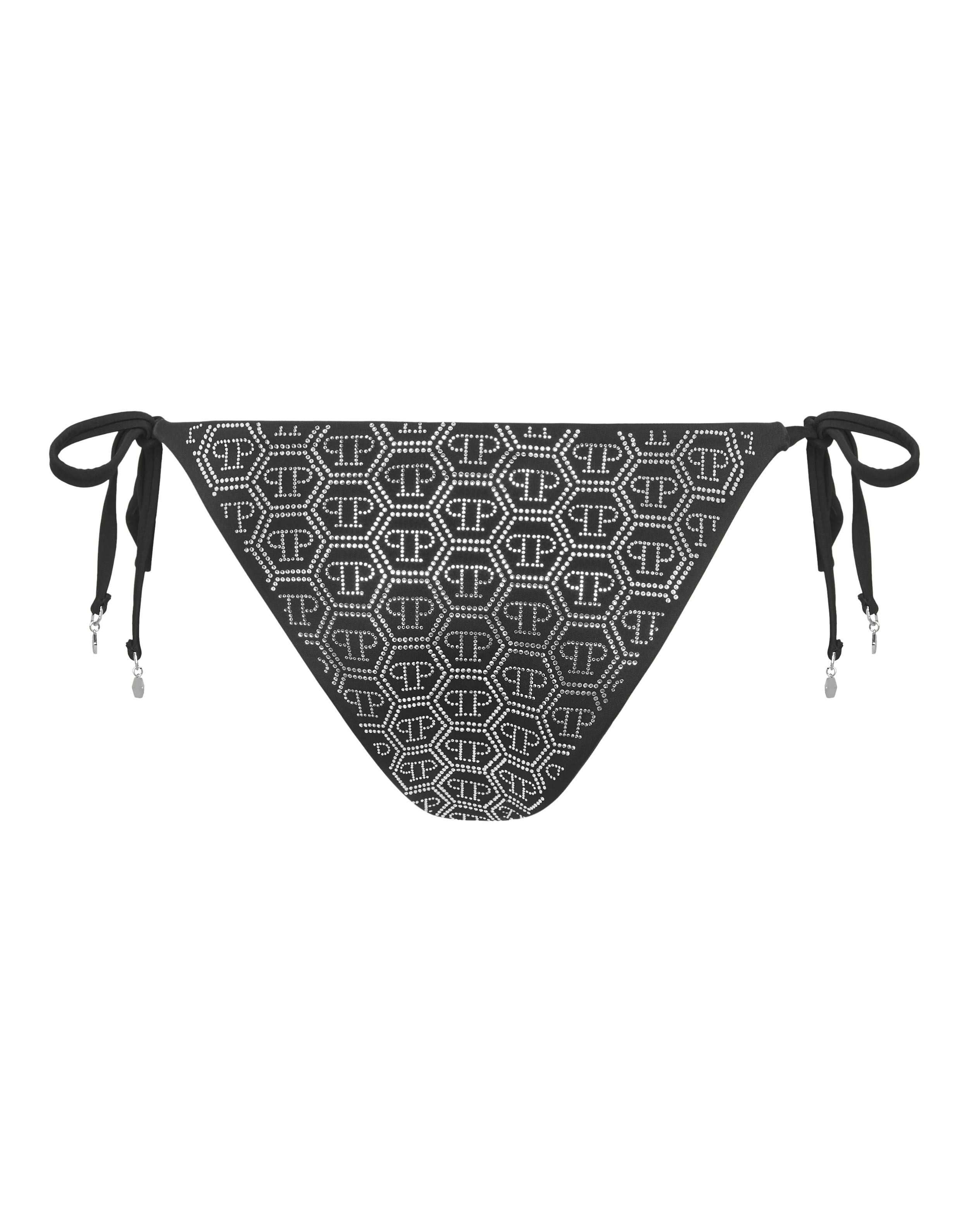 PHILPP PLEIN Swimwear Bottom Slip Crystal Hexagon