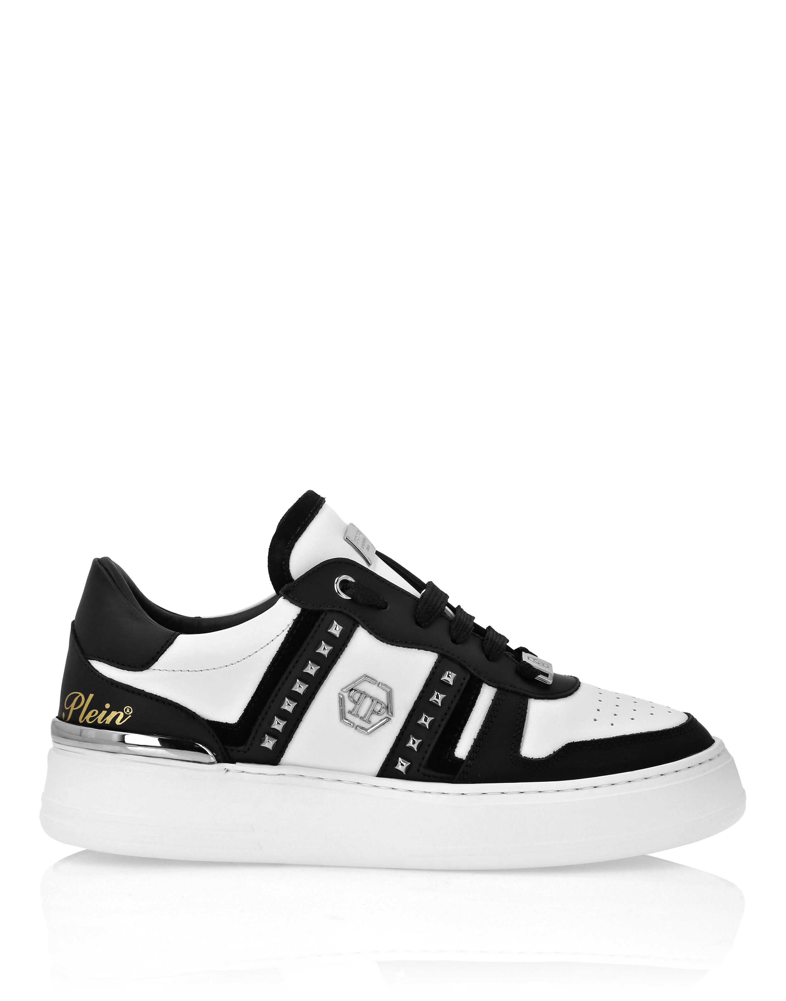 PHILPP PLEIN Low Top Sneakers Mix Cut Studs