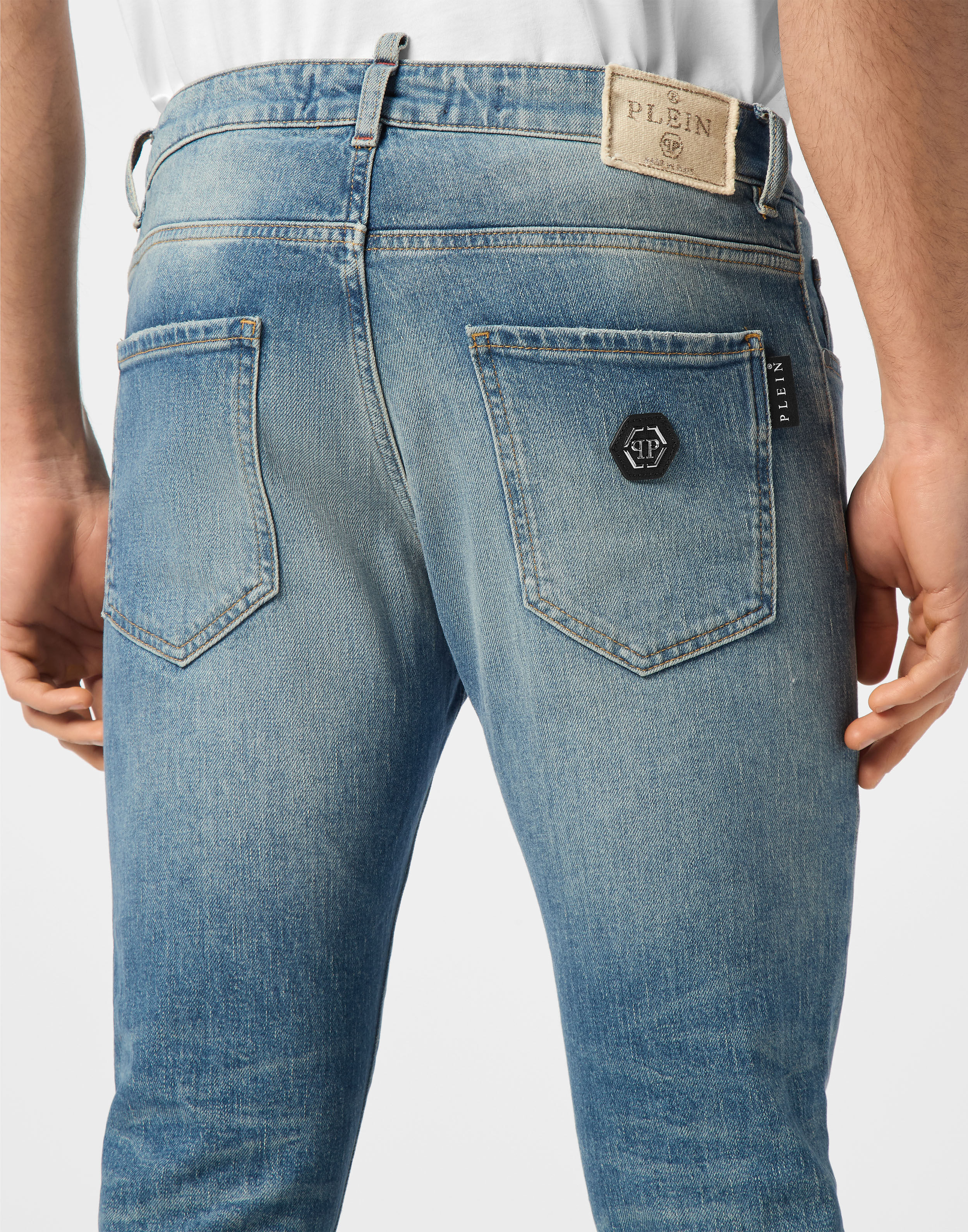 PHILPP PLEIN Denim Trousers Skinny 5 Pockets