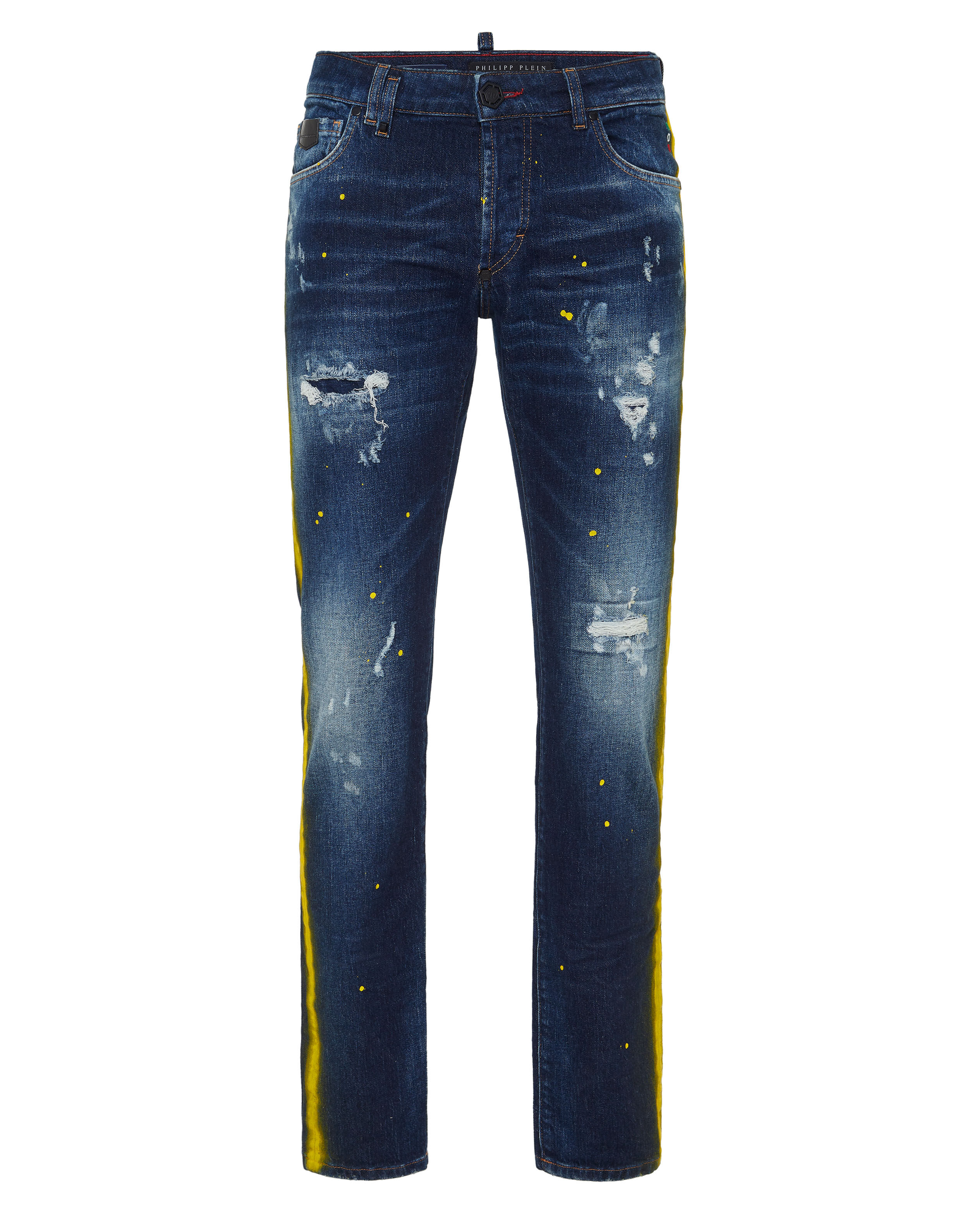 PHILPP PLEIN 5-Pocket Super Straight Cut Jeans PP