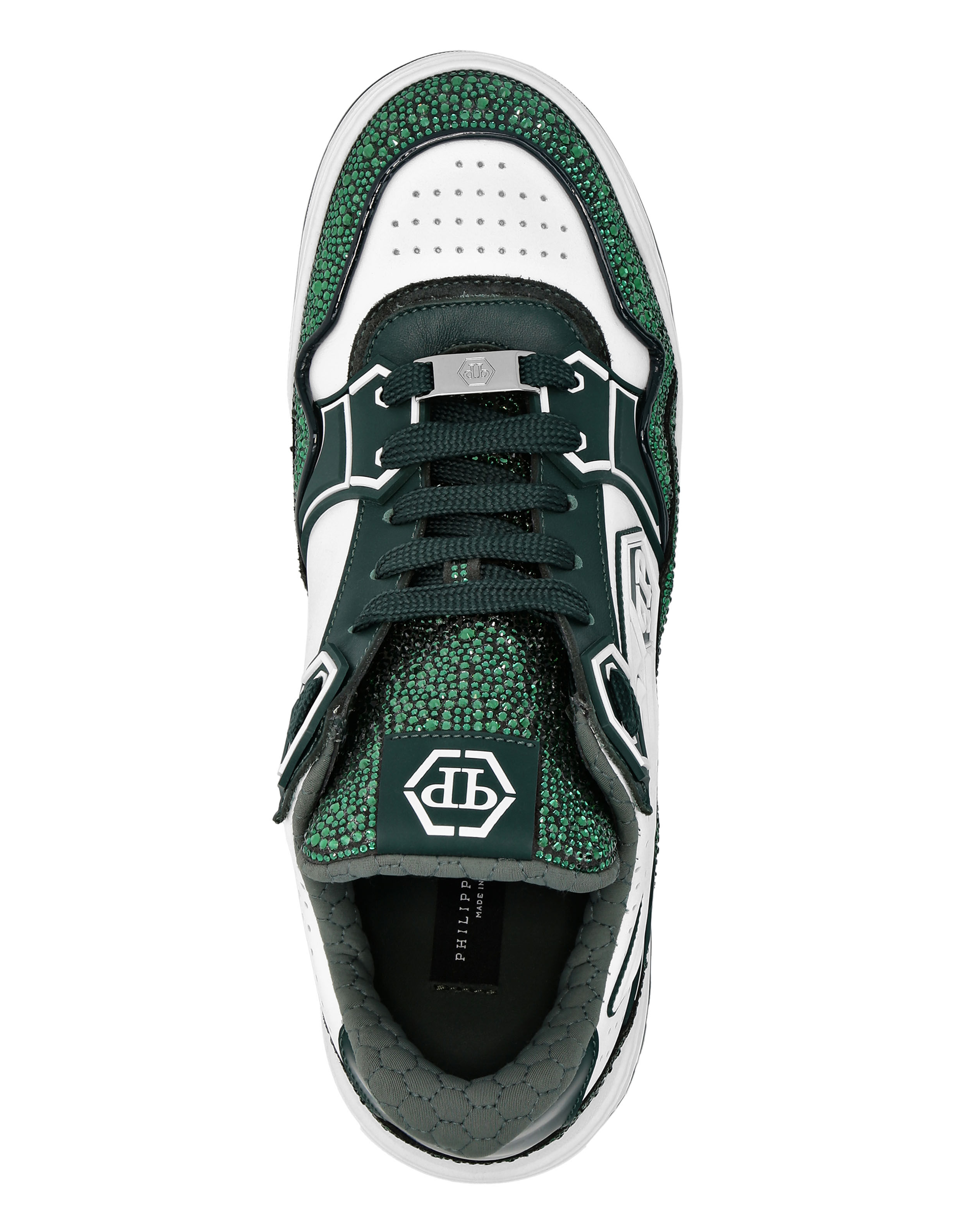 PHILPP PLEIN Leather Low-Top Sneakers Moon Walker