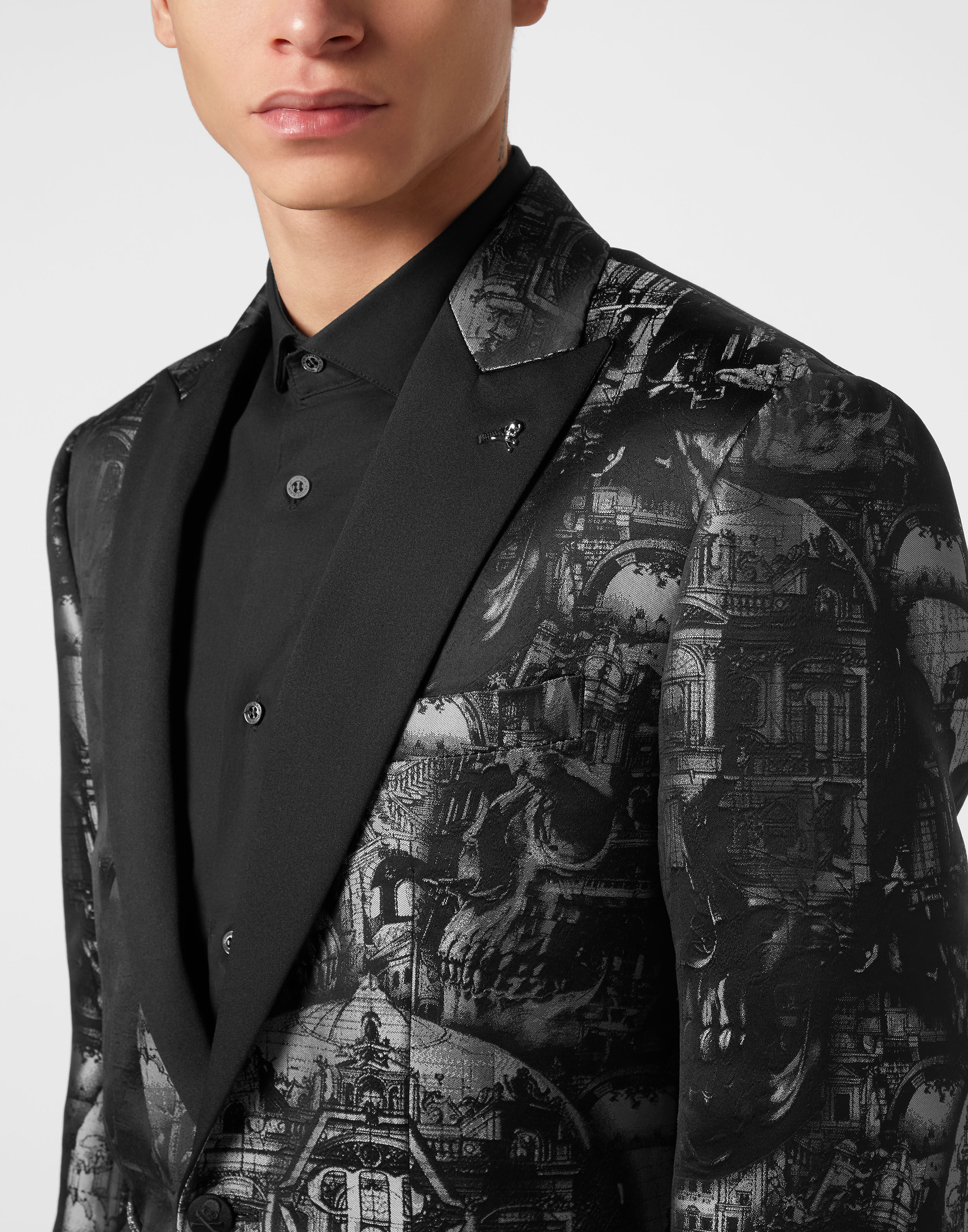 PHILPP PLEIN Jacquard Blazer Lord Fit Skull