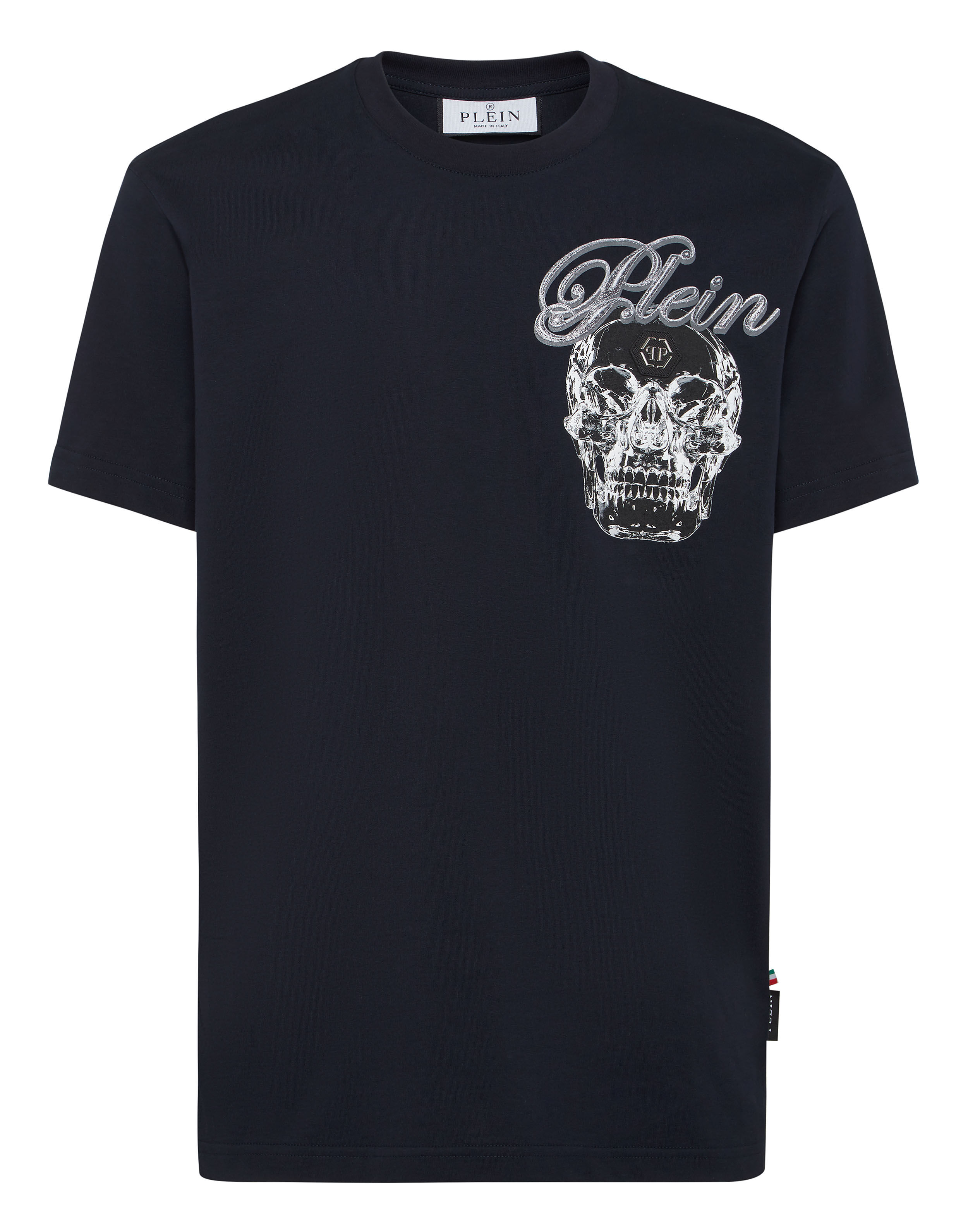 PHILPP PLEIN Round Neck T-Shirt Glass Skull