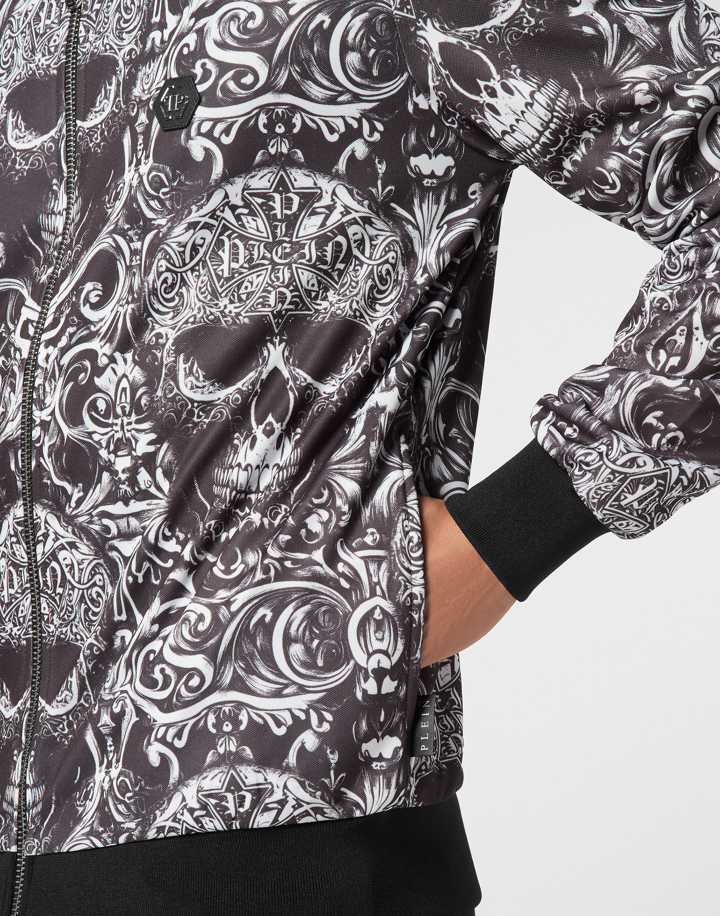 PHILPP PLEIN Tracksuit Jacket All-Over Skull