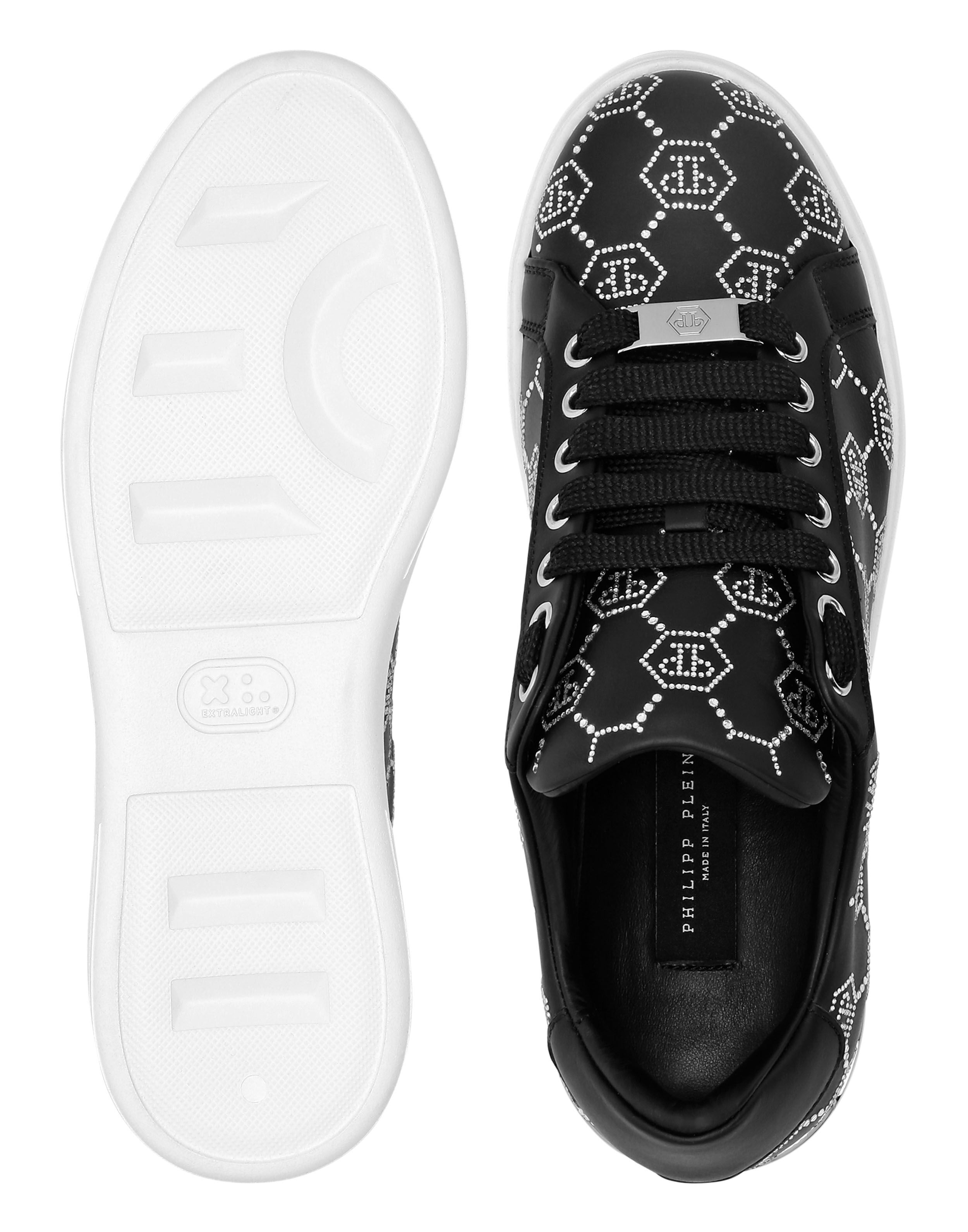 PHILPP PLEIN Low Top Sneakers Carson Monogram Strass