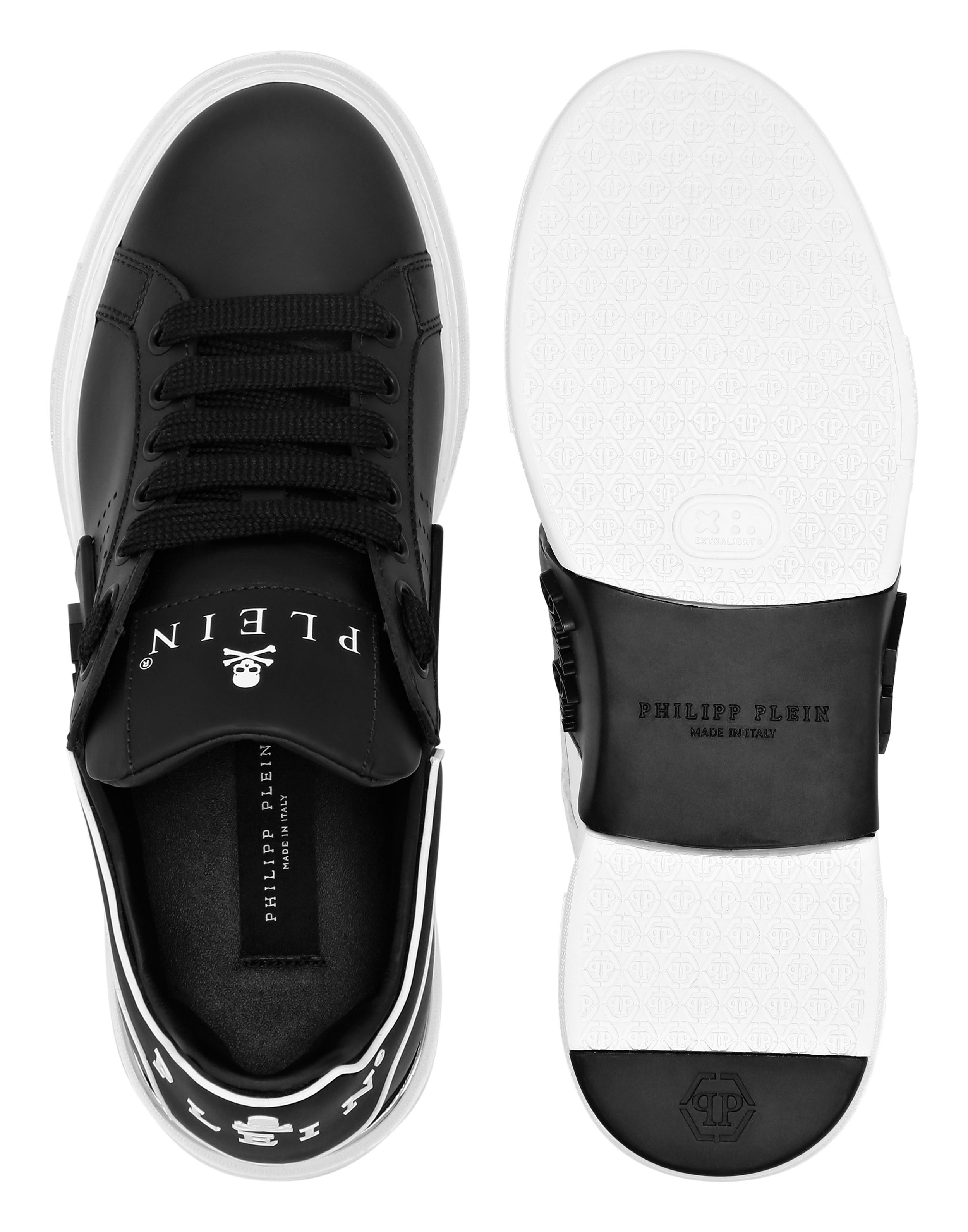 PHILPP PLEIN Nappa Leather Sneakers Low Top Hexagon