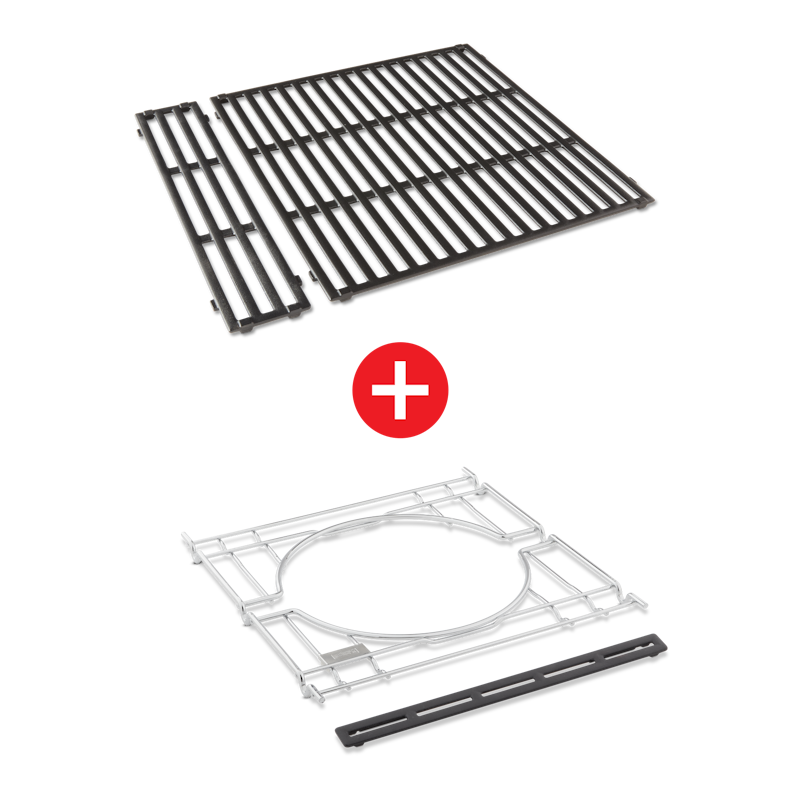 WEBER CRAFTED Porcelain-Enameled Cast-Iron Cooking Grates & Frame Kit – SPIRIT 200 series