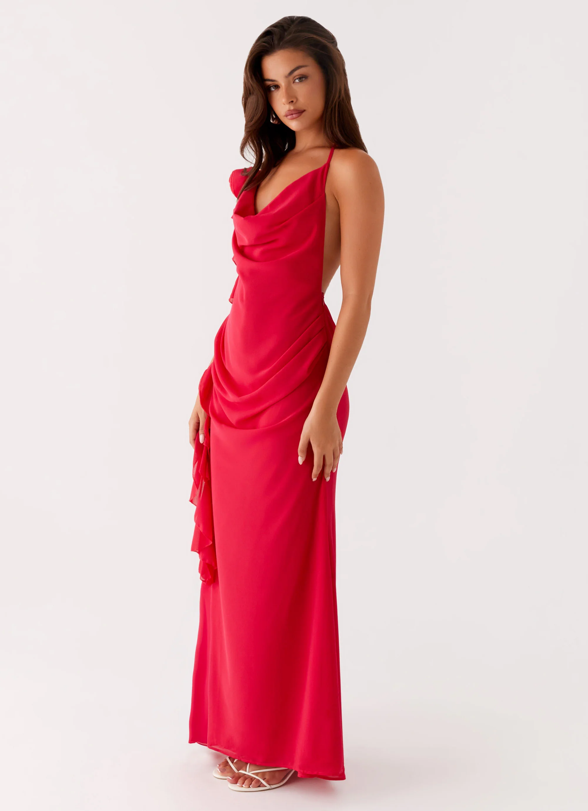 Diedre Rose Strappy Maxi Dress - Raspberry