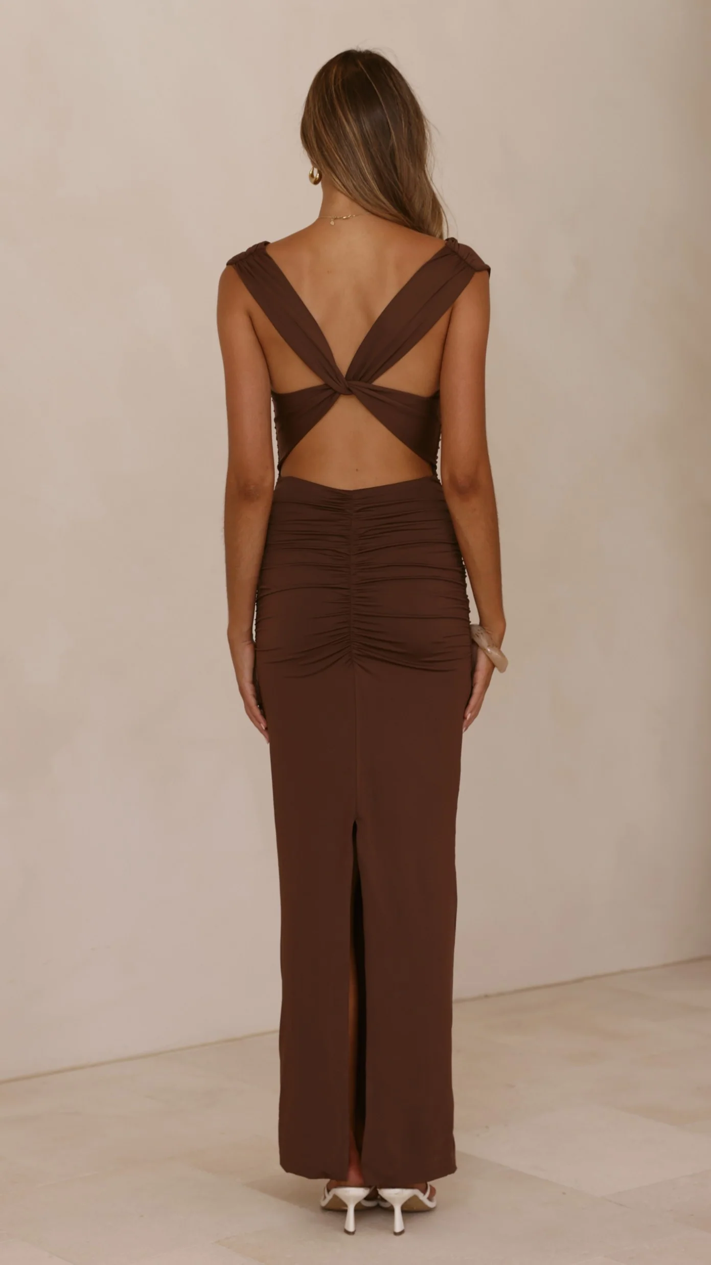 Lolita Maxi Dress - Coffee