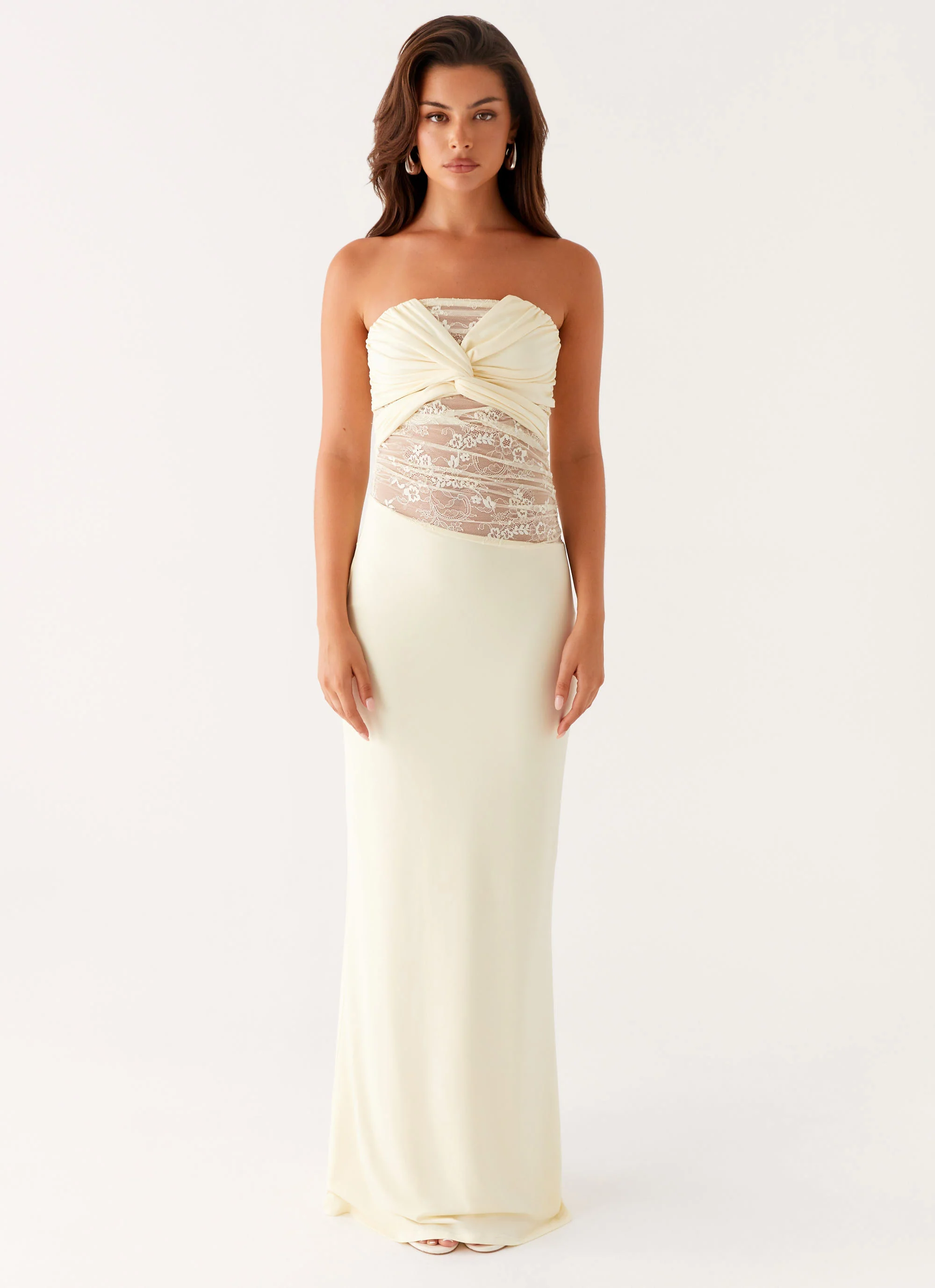Sweet Energy Strapless Maxi Dress - Yellow