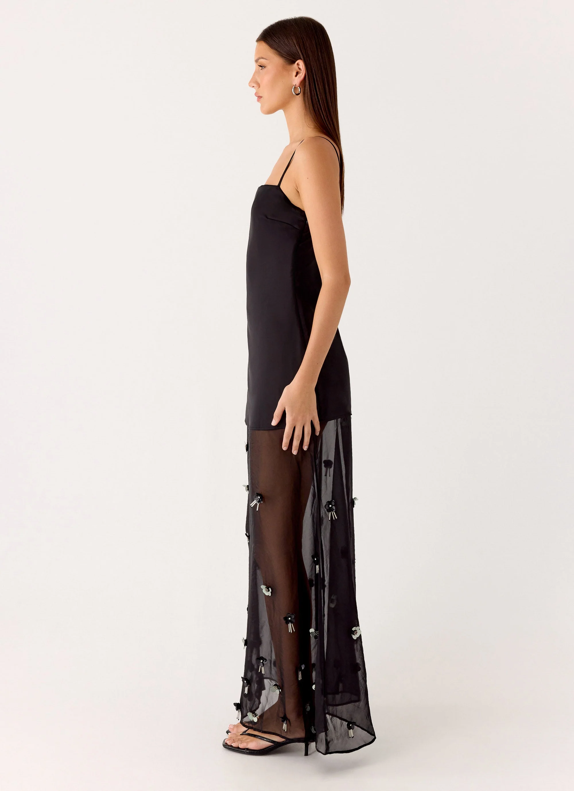 Jesiah Embellished Maxi Dress - Black