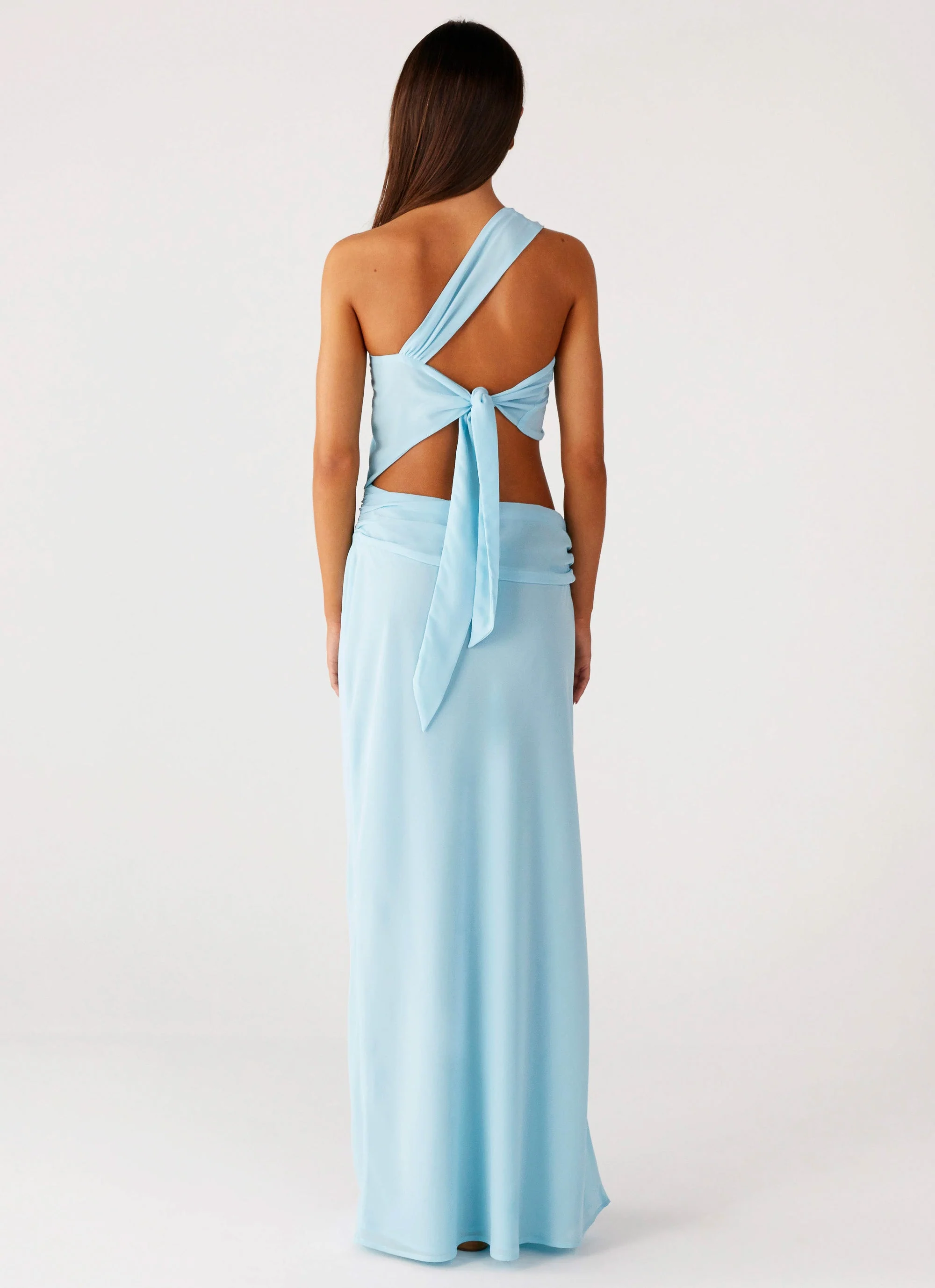 Cindelle One Shoulder Maxi Dress - Turquoise