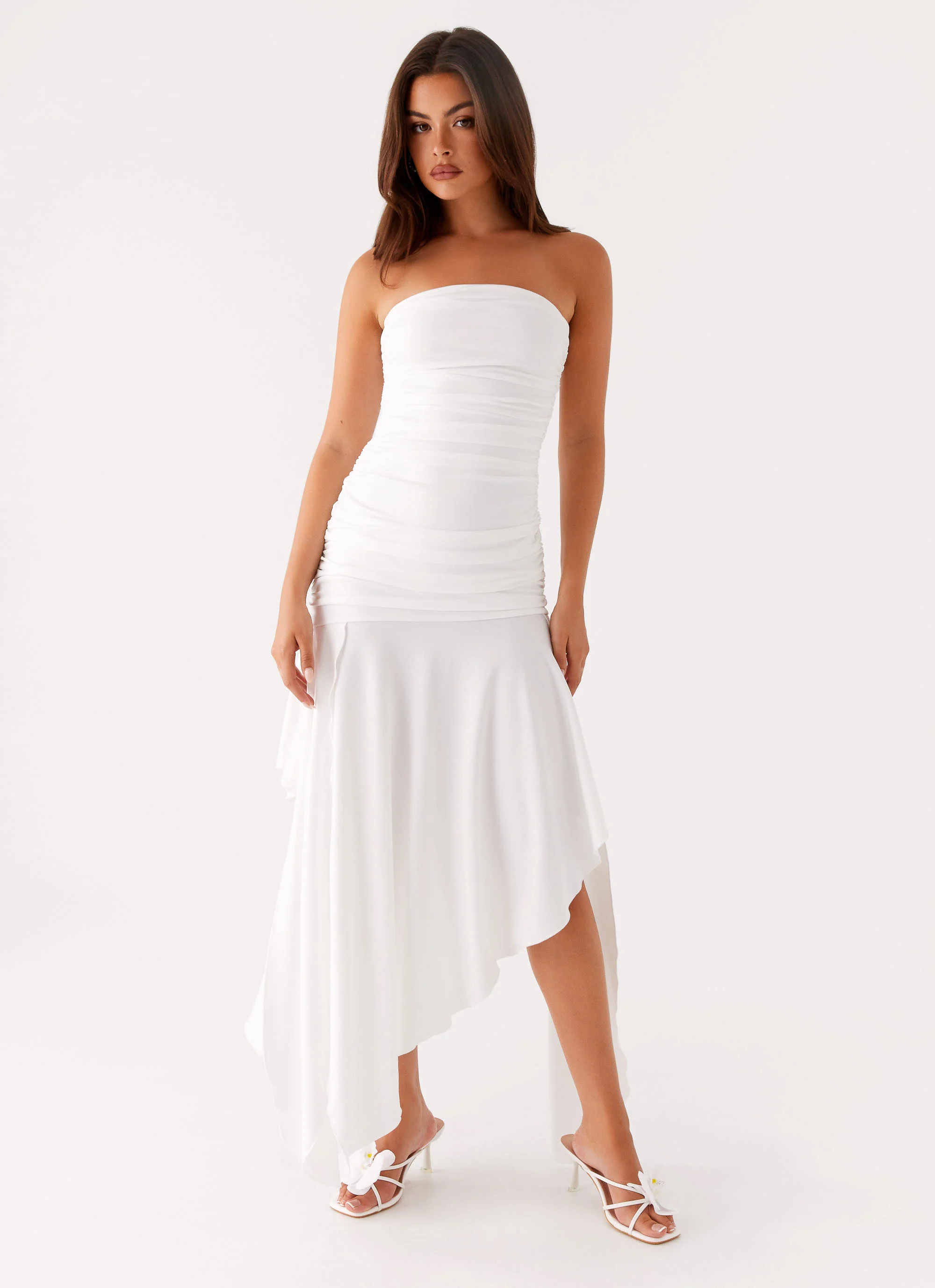 Ora Strapless Maxi Dress - White