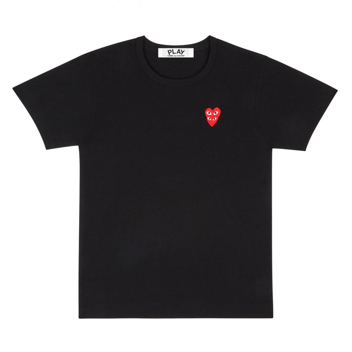 PLAY Basic T-Shirt Red Family Heart Black