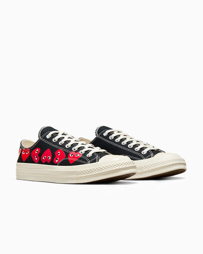 CDG Converse Multi-Heart Low Top – Black