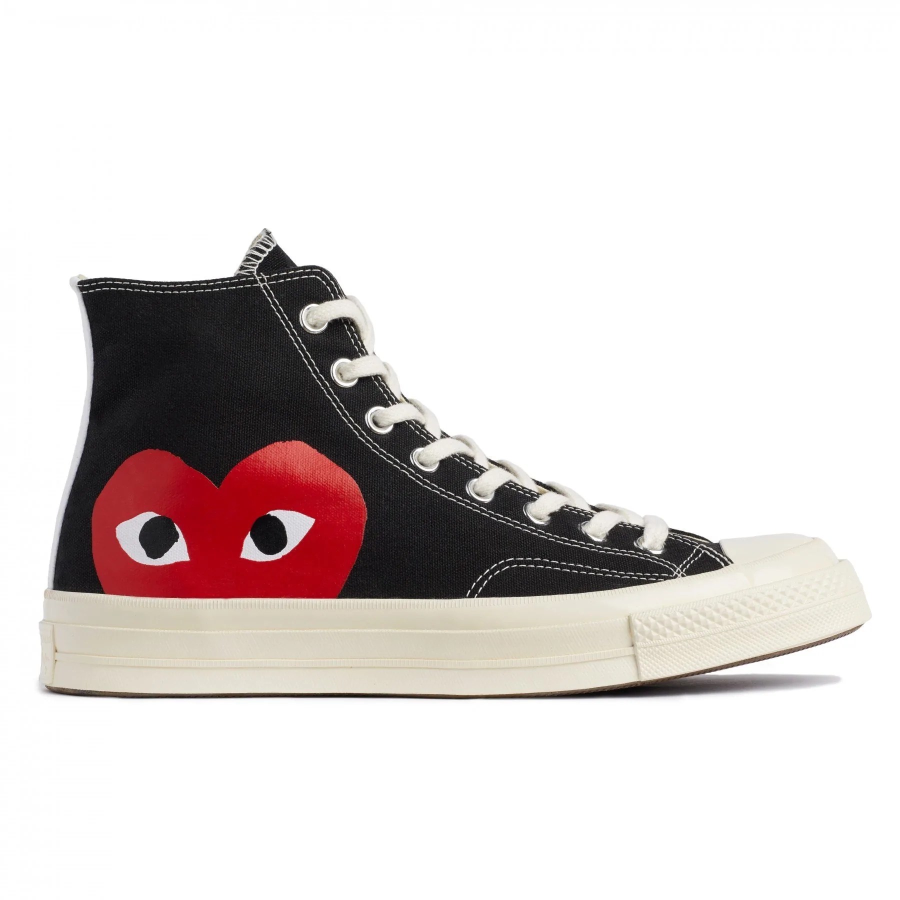 CDG Converse Big Heart High Top – Black