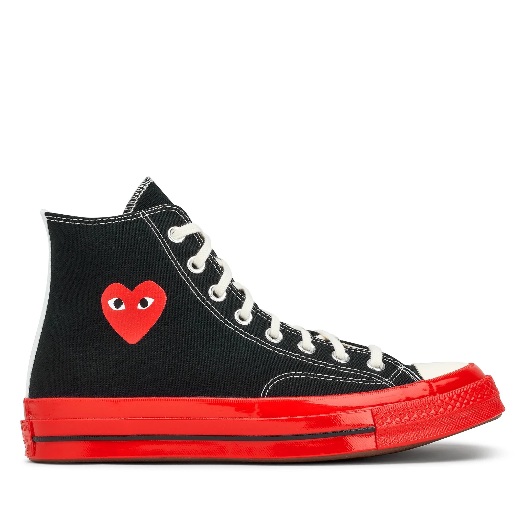 CDG Converse High Top – Red Sole Black