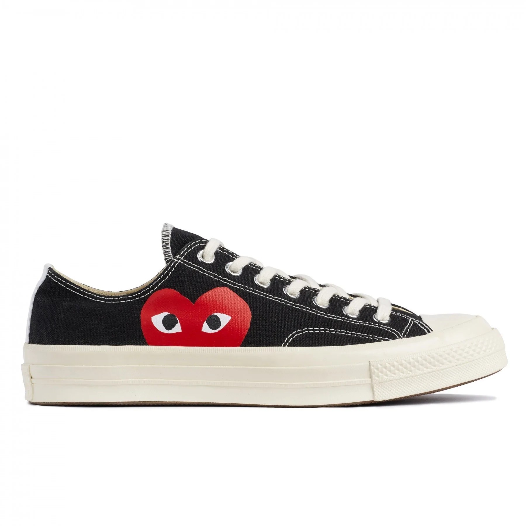 CDG Converse Big Heart Low Top – Black
