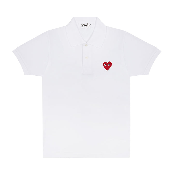 LAYP POLO RED EMBLEM (WHITE)
