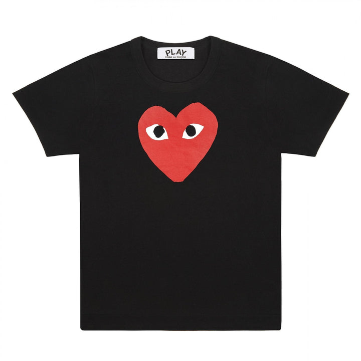 CDG Play T-Shirt with Large Red Heart Logo