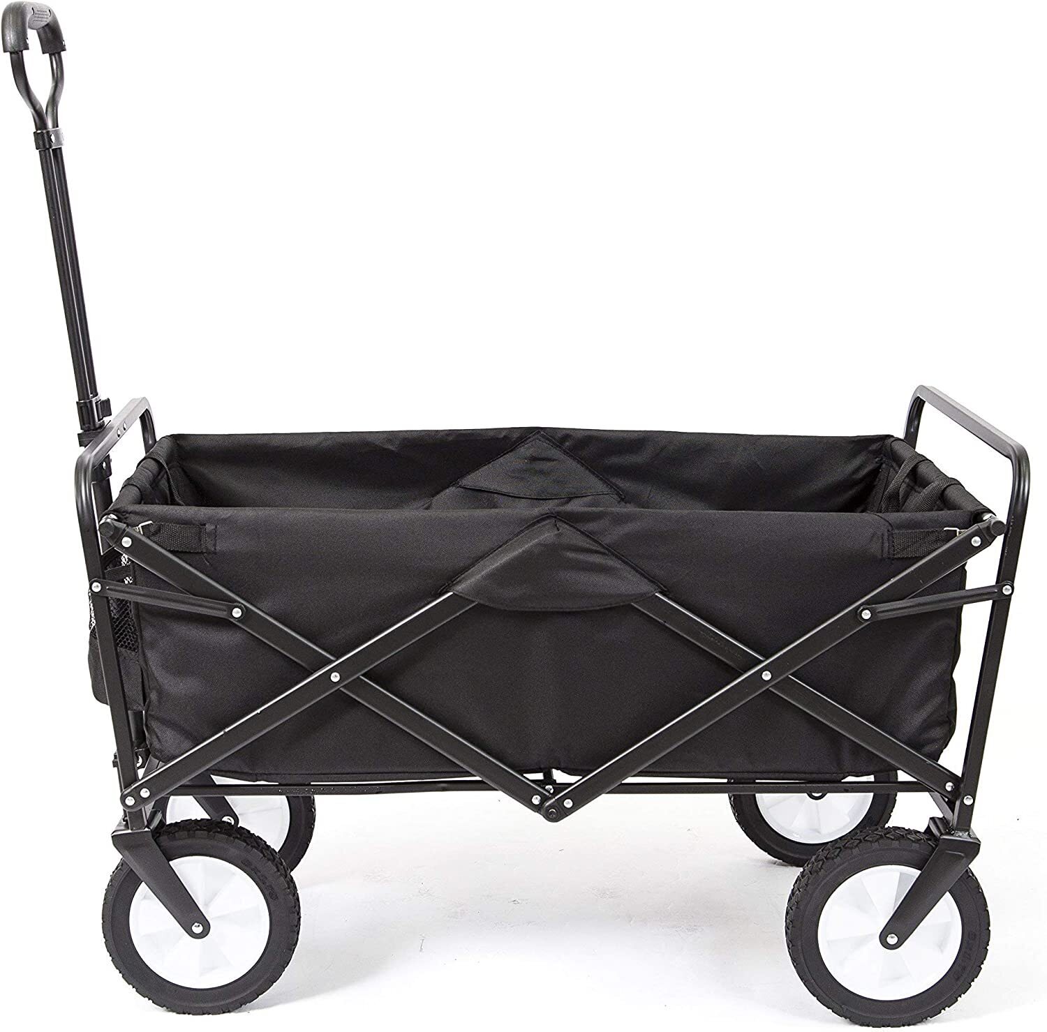 Collapsible Utility Wagon  C Heavy-Duty Foldable Outdoor Cart, 150 lbs Capacity, Adjustable Handle, Compact Storage, 600D Fabric, Ideal for Events & Beach Trips