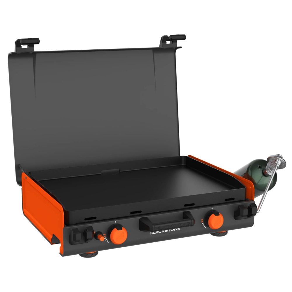 Blackstone Adventure Ready 20  x14   2-Burner Propane Camping Griddle with Latching Hood and Handle