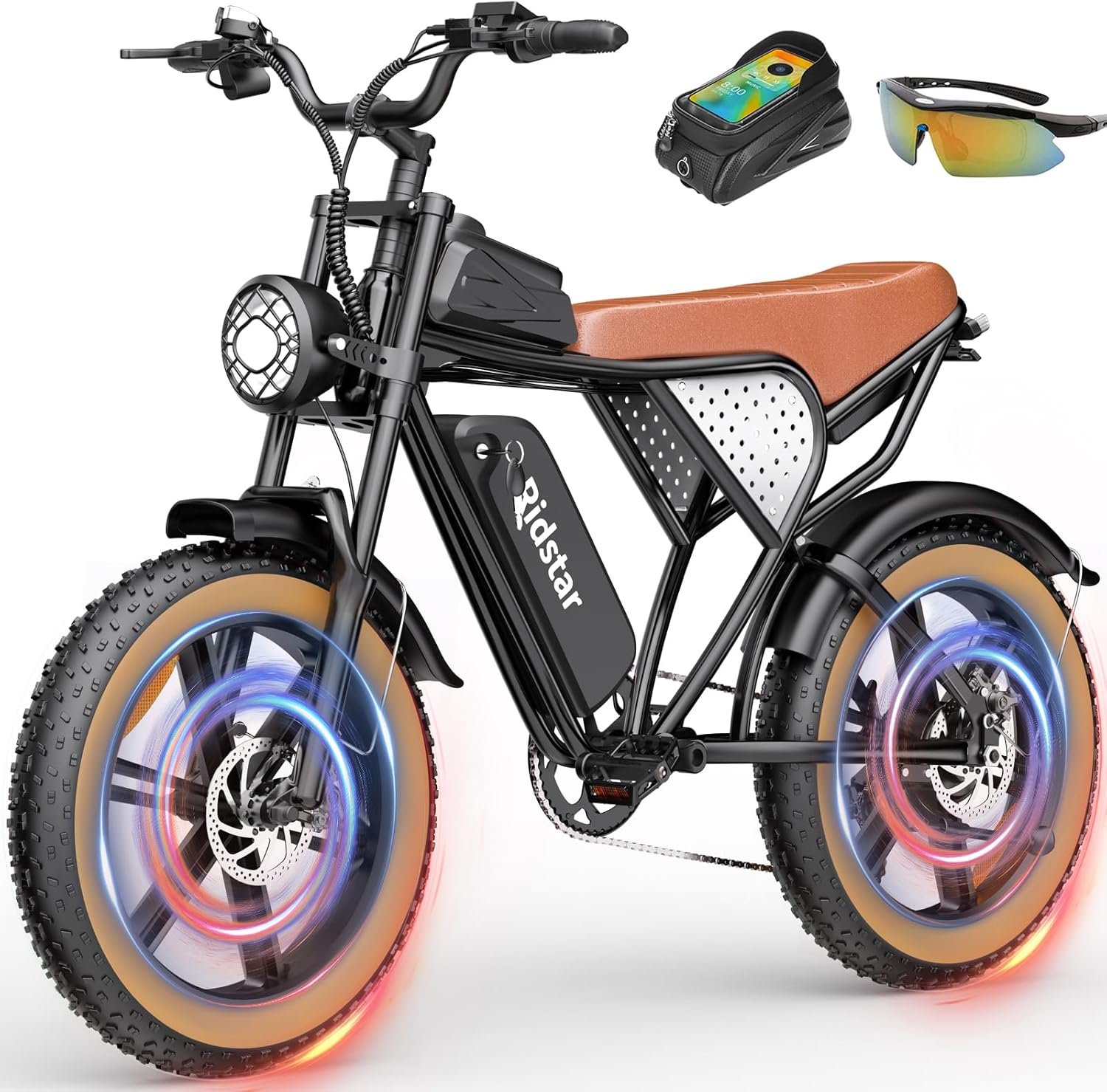 Electric Bike for Adults Q20, 2000/1500W, 37/30MPH,52V 40AH,48V/20AH E-Bike,30-180 Miles Electric Motorcycle, 20��� Fat Tire Dirt Bike, UL2849 All Terrain for Mountains, Snow, Sand, Road
