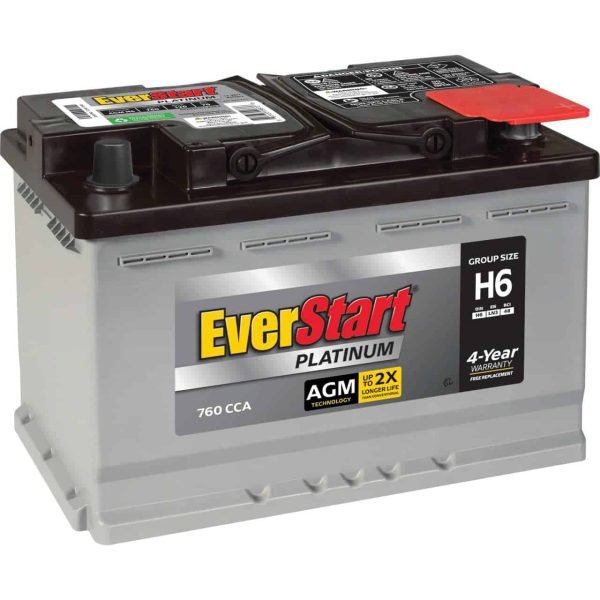 EverStart Platinum BOXED AGM Battery, Group Size H6 12V, 760CCA