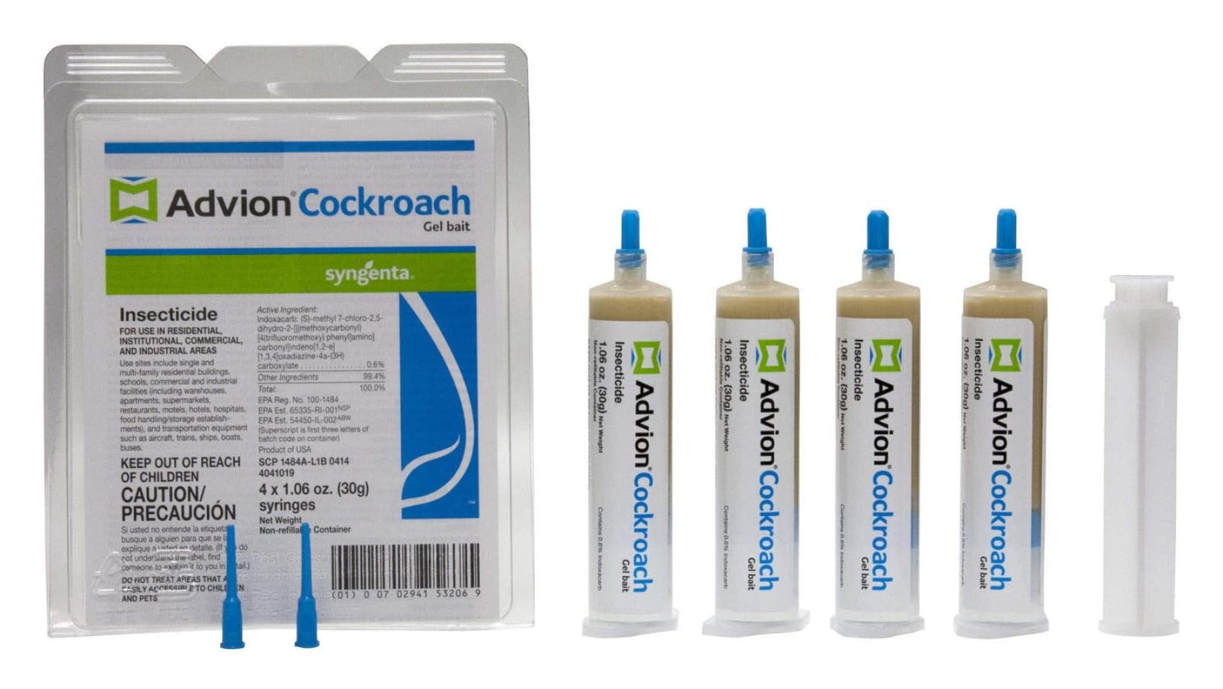 Syngenta Advion Cockroach Gel Bait �C Non-Repellent, High-Consumption Formula, 4 x 30g Tubes for All Major Species