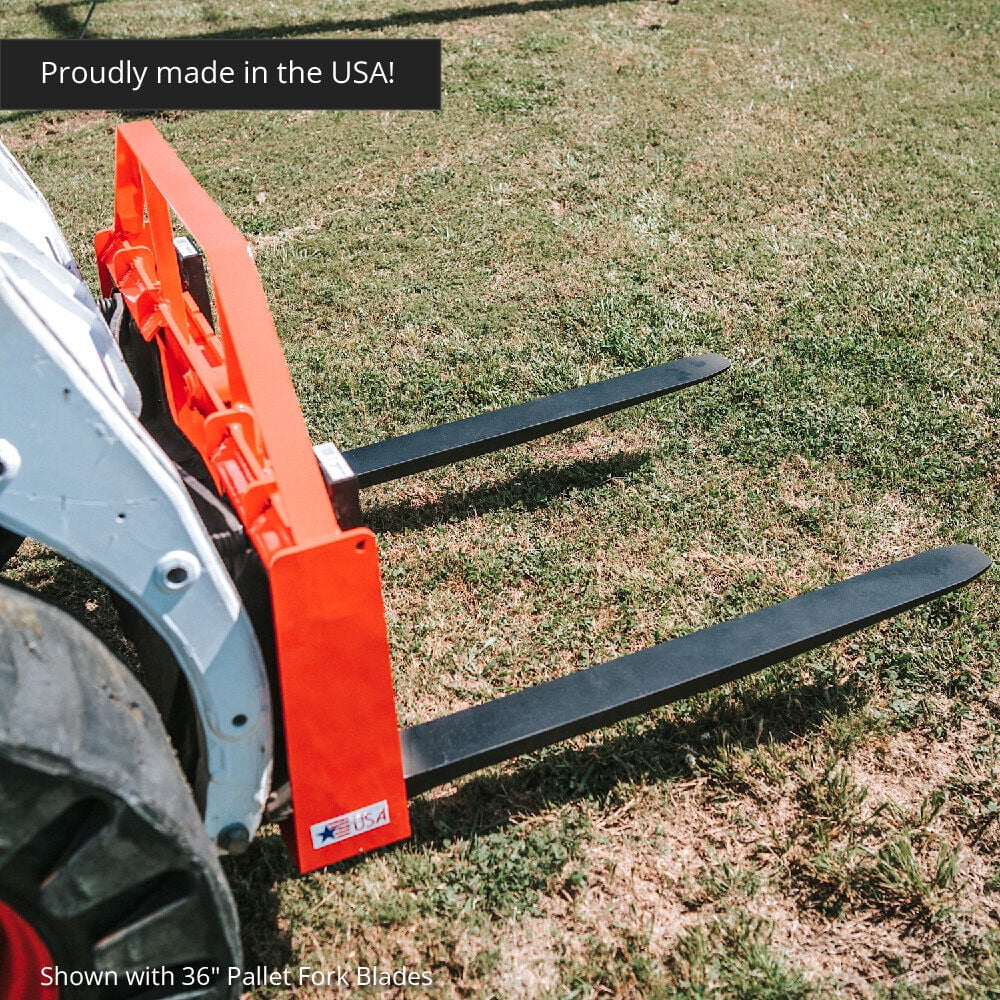Titan Attachments UA USA Made Orange Pallet Fork Frame Attachment, 48?? Fork Blades, Rated 4,000 LB