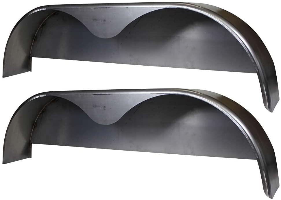 72 10-3/4 Tandem Axle Steel Trailer Fender w/Back Plate Welded In (2-Pack) NO250063