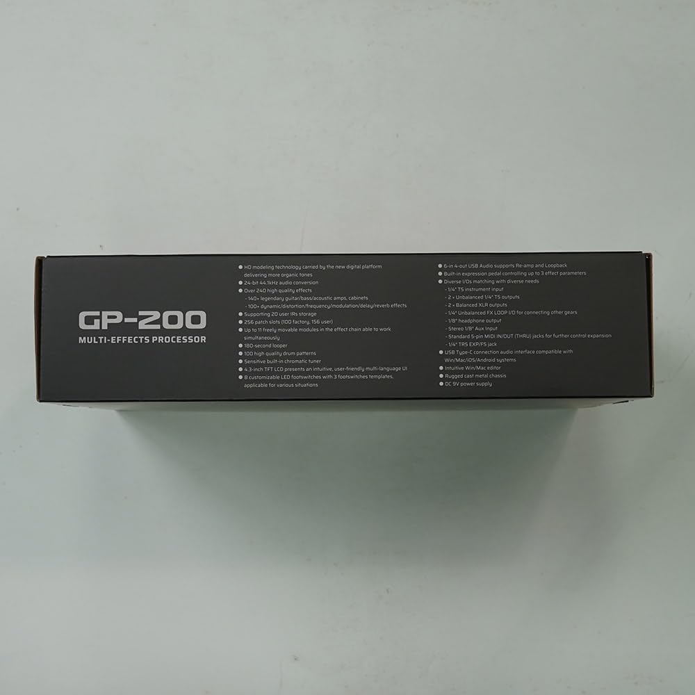 Valeton GP-200 Multi-Effects Guitar/Bass Pedal with Amp Modeling, IR Cab Simulation, MIDI, USB Interface