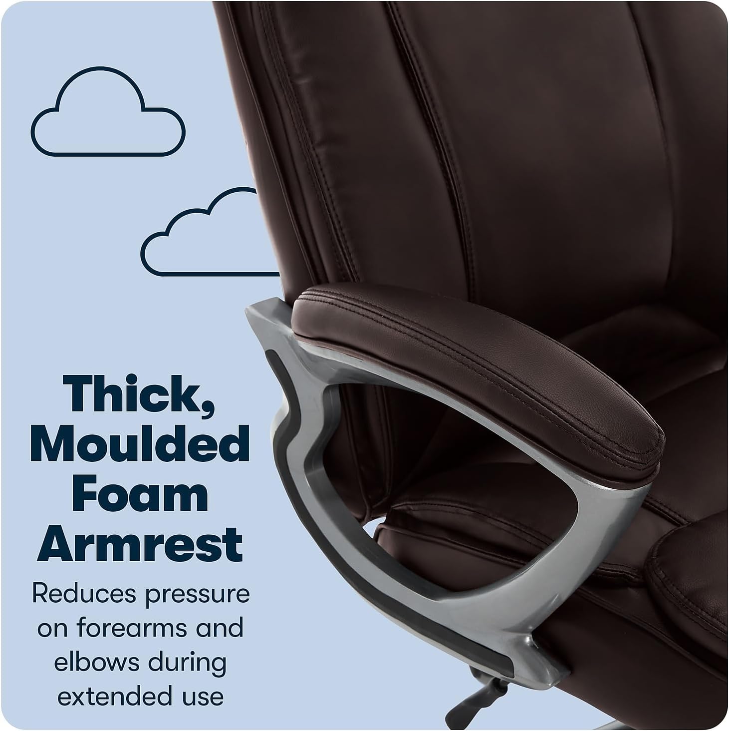 Fairbanks Big and Tall High Back Executive Office Ergonomic Gaming Computer Chair with Layered Body Pillows, Contoured Lumbar Zone, Black