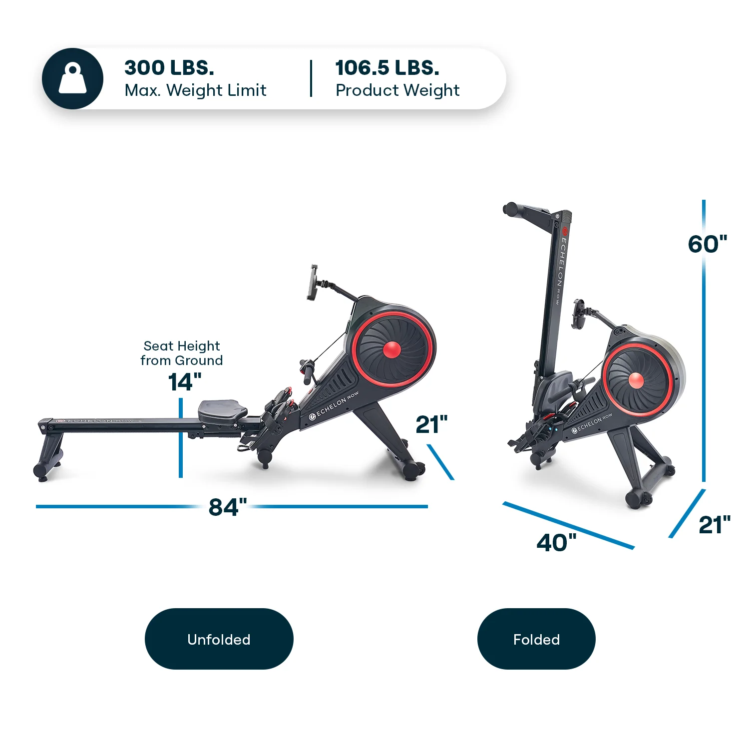 Echelon Rowing Machine with Magnetic Resistance + 30-Day Free Echelon Membership