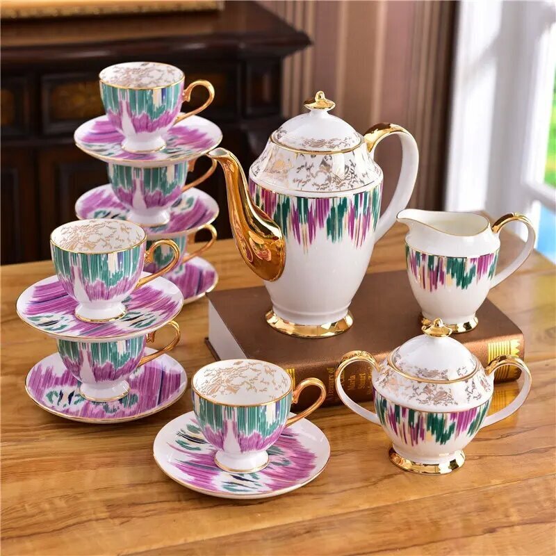 Western Ceramic 58-Piece Dinnerware Set  C Includes Coffee Set, Plates, Bowls, and More