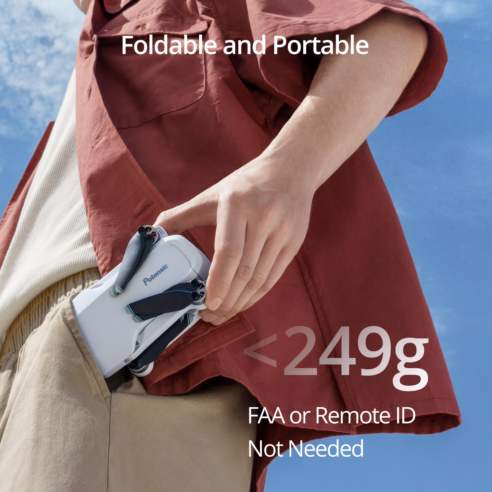 Potensic ATOM GPS Drone with Camera, Lightweight & Portable for Beginners, Includes Fly More Combo & Advanced Features