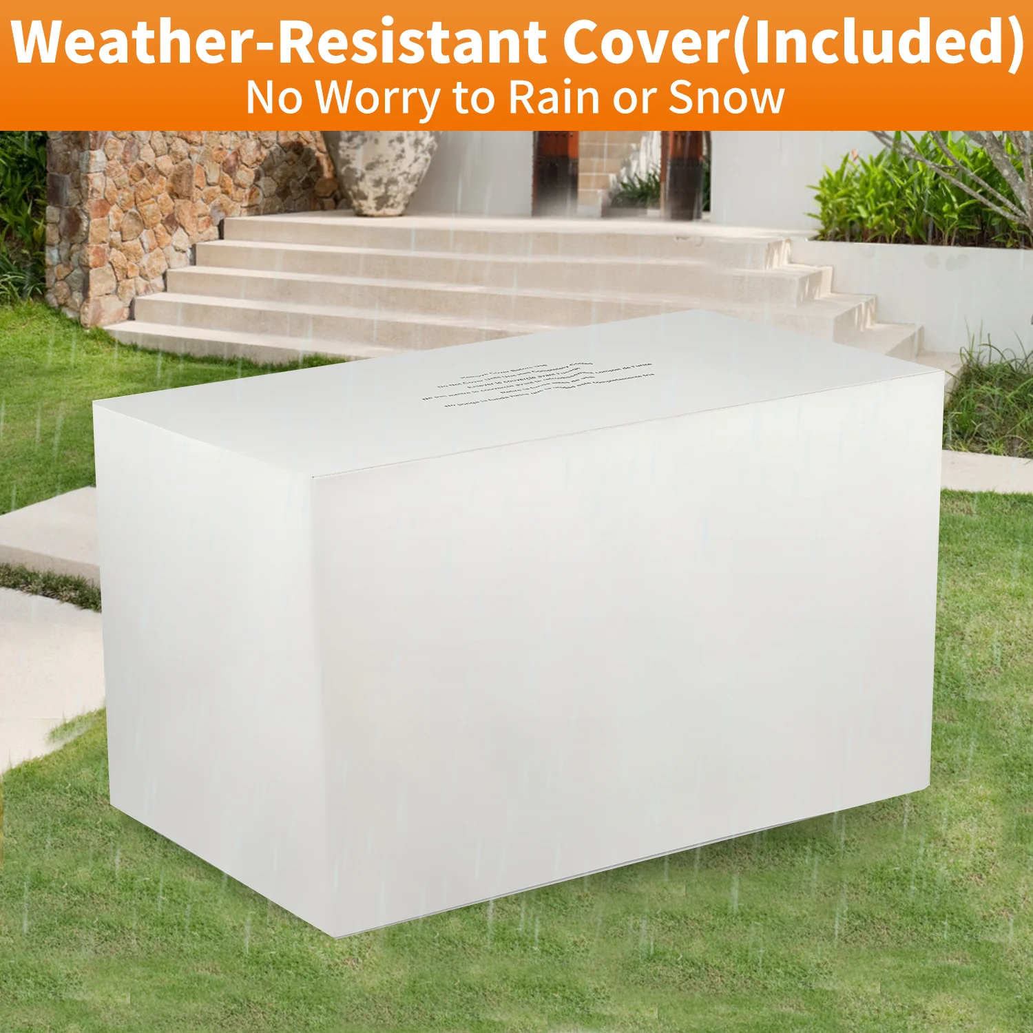 R.W.FLAME 43��� Outdoor Propane Gas Fire Pit Table with Glass Cover, Multi-Function BBQ Grill & Bonfire Pit, 50,000 BTU, ETL/CSA Certified