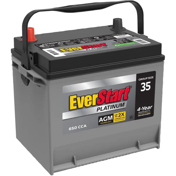 EverStart Platinum AGM Automotive Battery, Group Size 35 12 Volt, 650 CCA