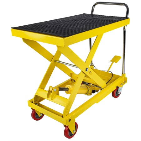 g JEGS 81454 Hydraulic Lift Cart Capacity: 1100 lb. Raised Height: 31 in